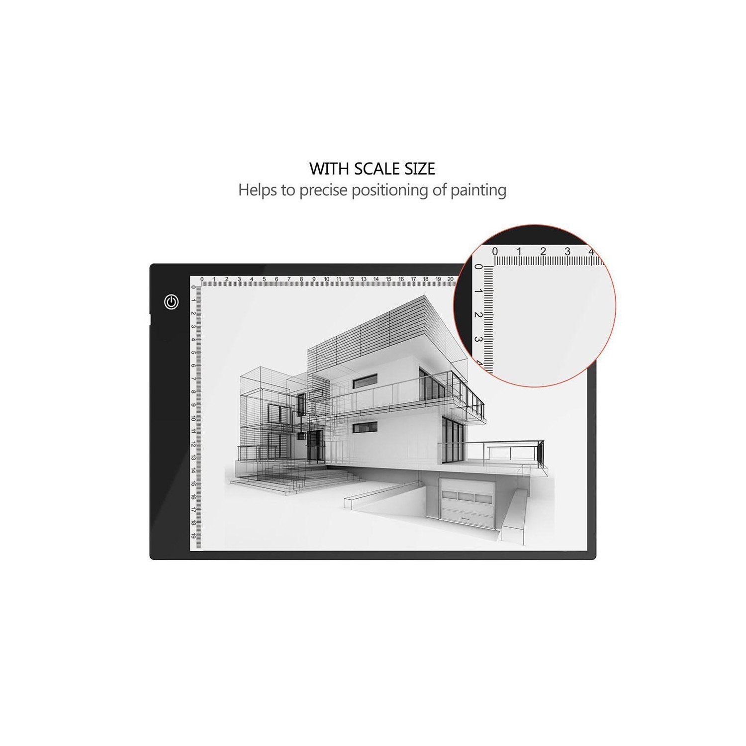 A4 LED Light Box Tracer Drawing Pad with Adapter, Dimmable Brightness for Stenciling, 2D Animation, Calligraphy, Embossing, Sketching & Drawing,