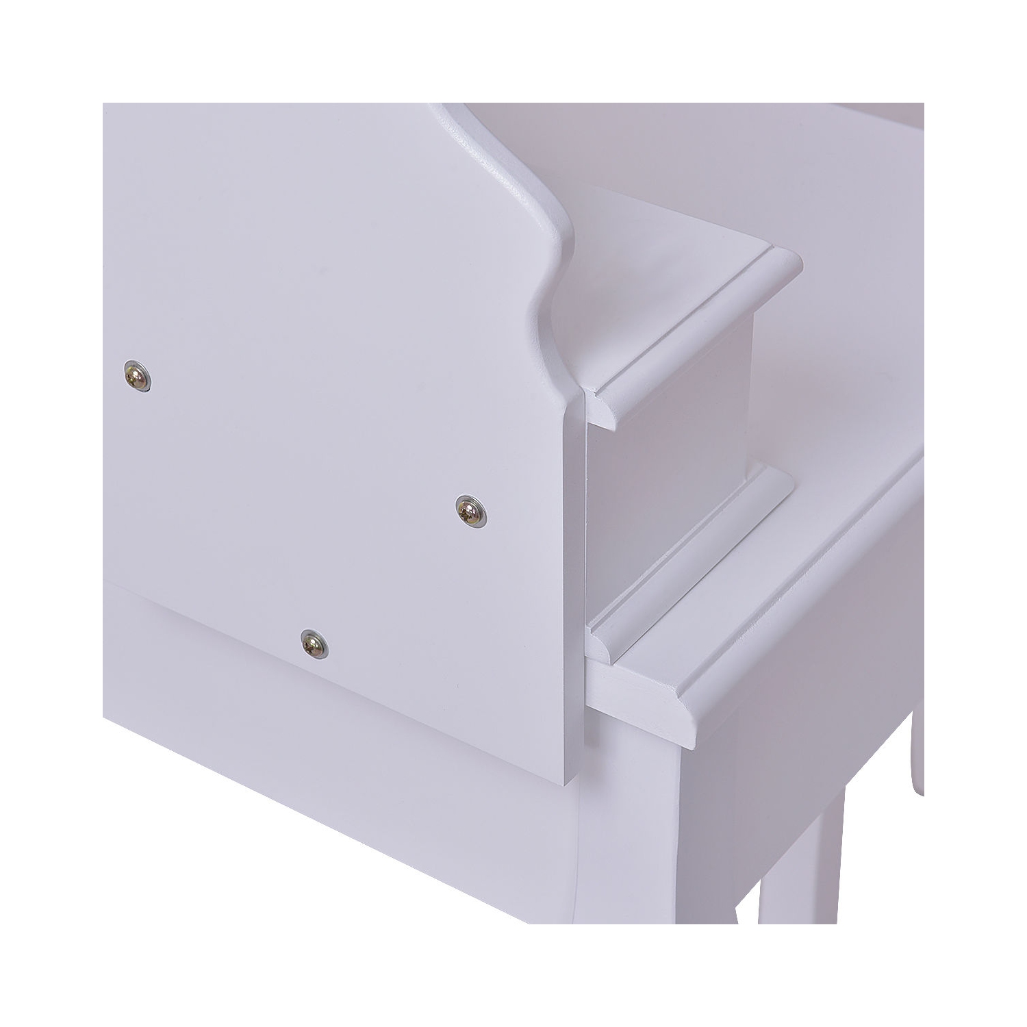 Topbuy Mirror Vanity Table Unit Makeup Set Wood Makeup Dressing Table Set White