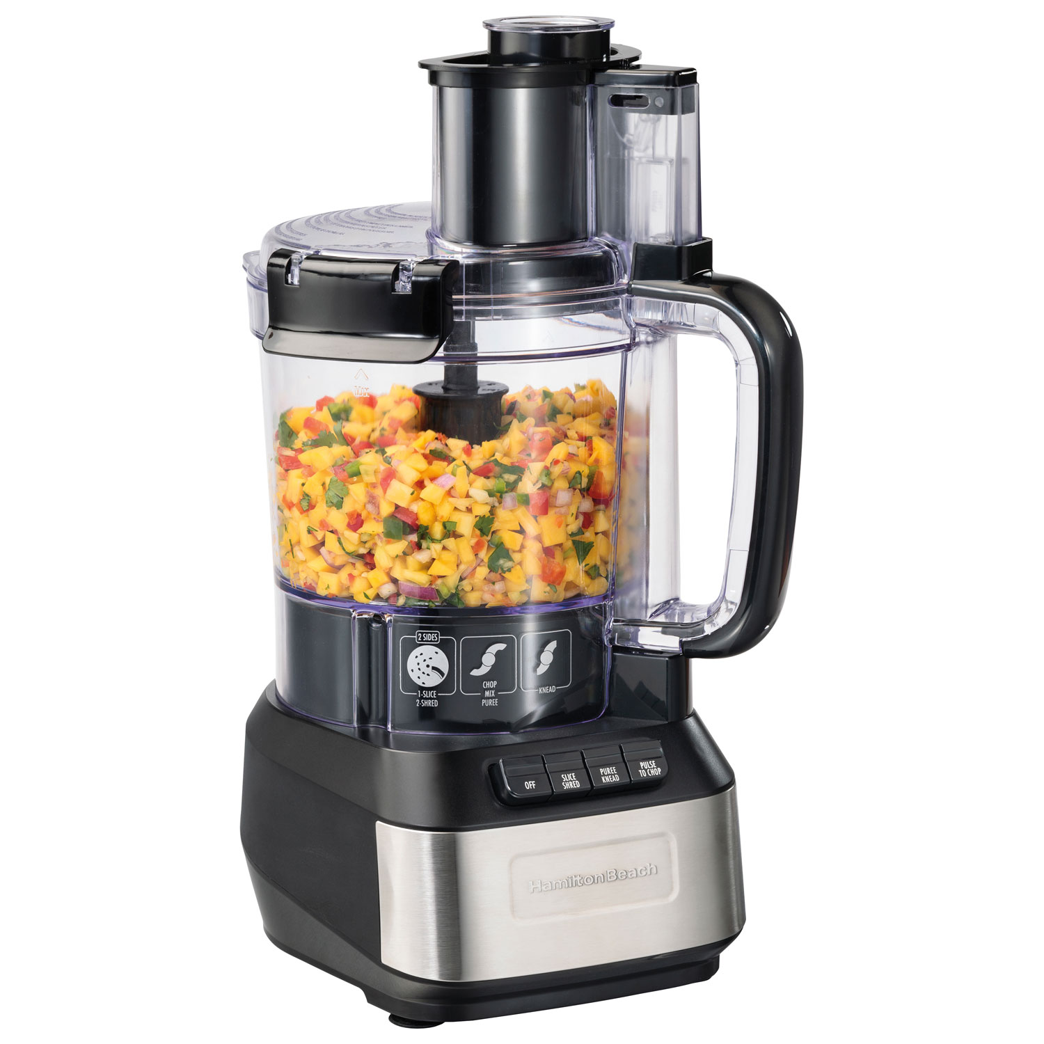 Hamilton Beach Stack & Snap Food Processor - 12-Cup - Black
