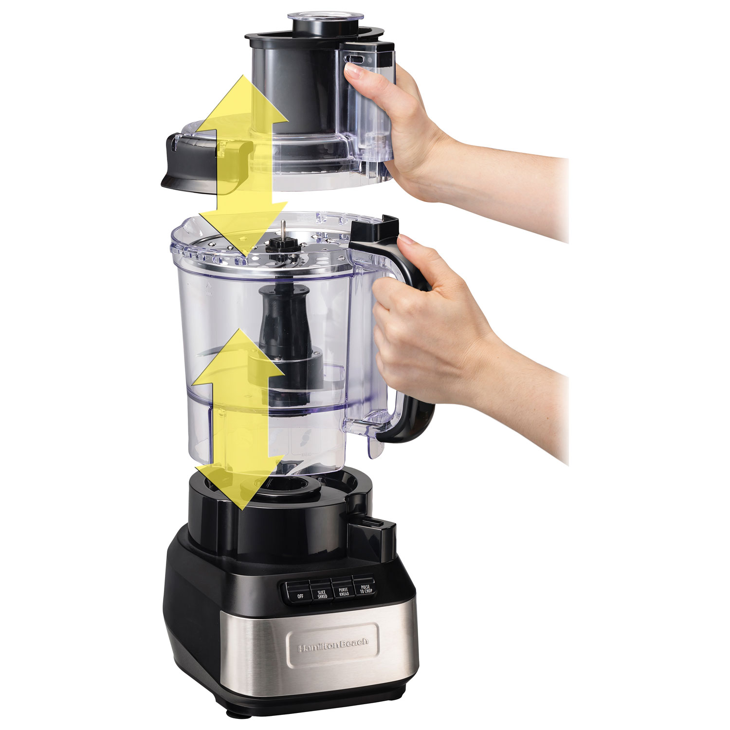 Hamilton Beach Stack & Snap Food Processor - 12-Cup - Black