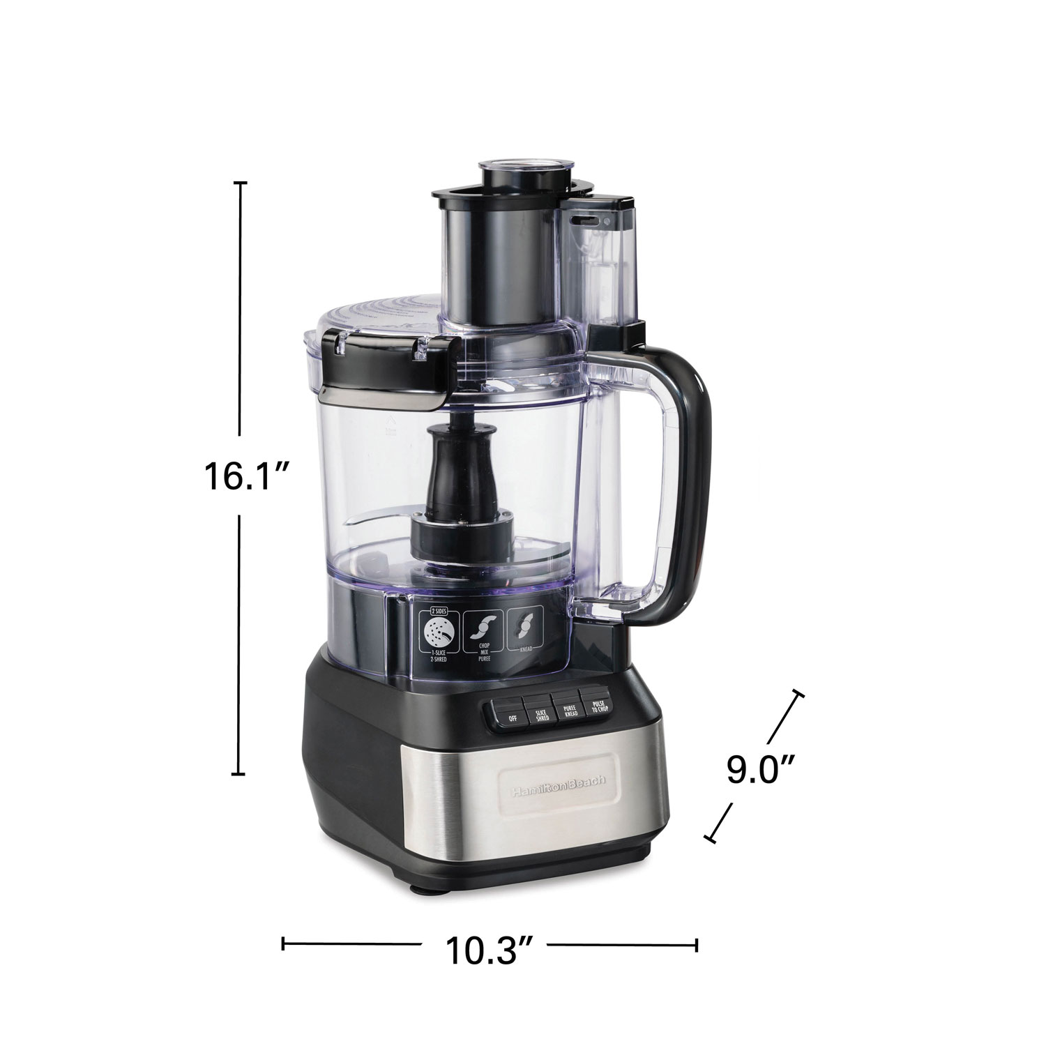 Hamilton Beach Stack & Snap Food Processor - 12-Cup - Black