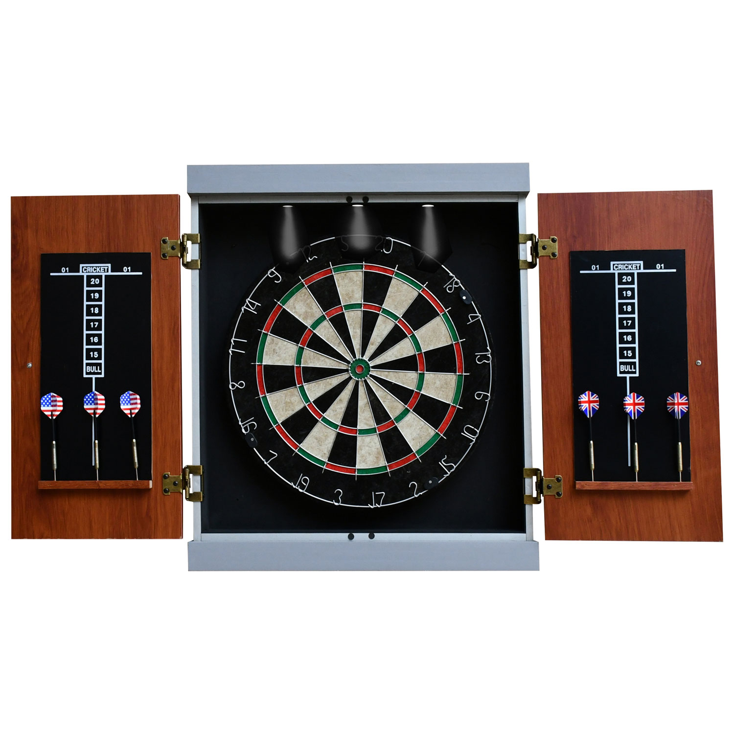 Hathaway Geneva Dart Board and Cabinet Set