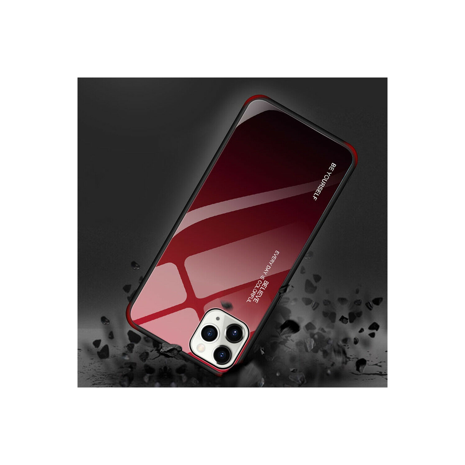 HELVIS Gradient Tempered Glass Phone Case Cover For iPhone 13 Pro - Free Shipping