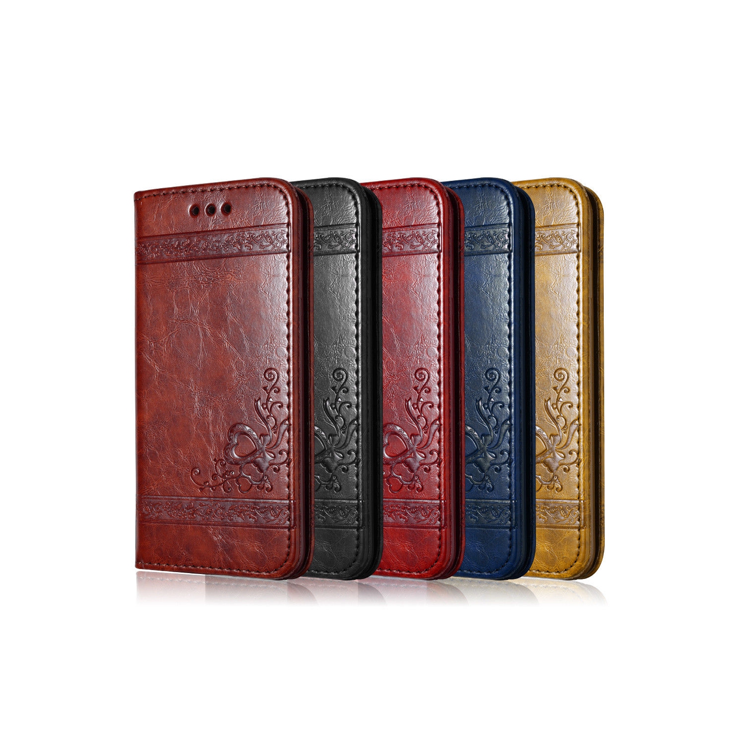 LEDEX Luxury Leather Magnetic Wallet Case Card Slot Cover Pouch Stand Flip for iPhone 13 Pro - Free Shipping