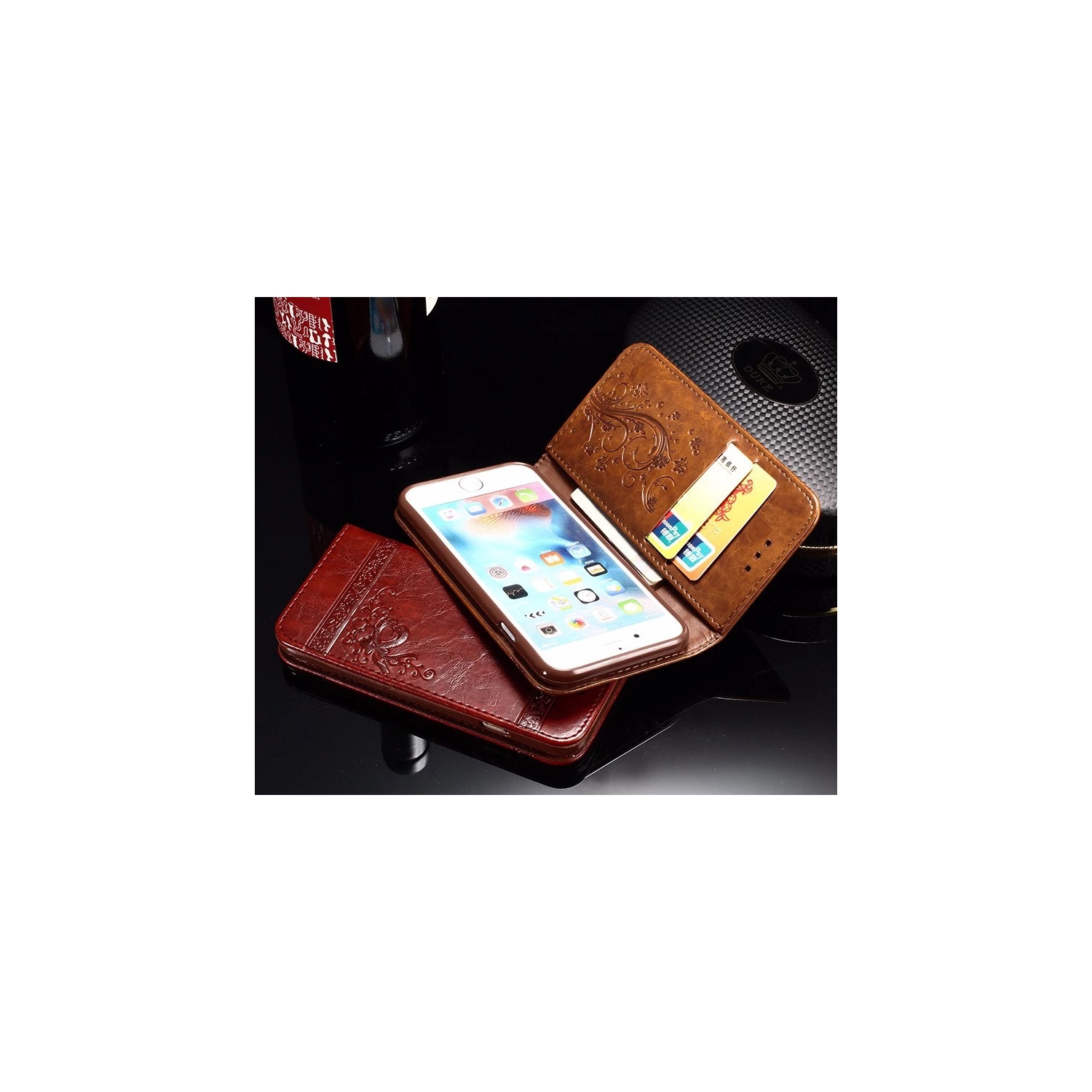 LEDEX Luxury Leather Magnetic Wallet Case Card Slot Cover Pouch Stand Flip for iPhone 13 Pro - Free Shipping