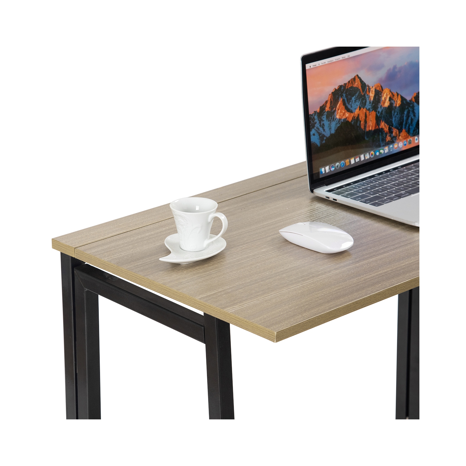 TopBuy Mobile – Table d'écriture pliante pour bureau d'ordinateur avec  roulettes et tablette de rangement