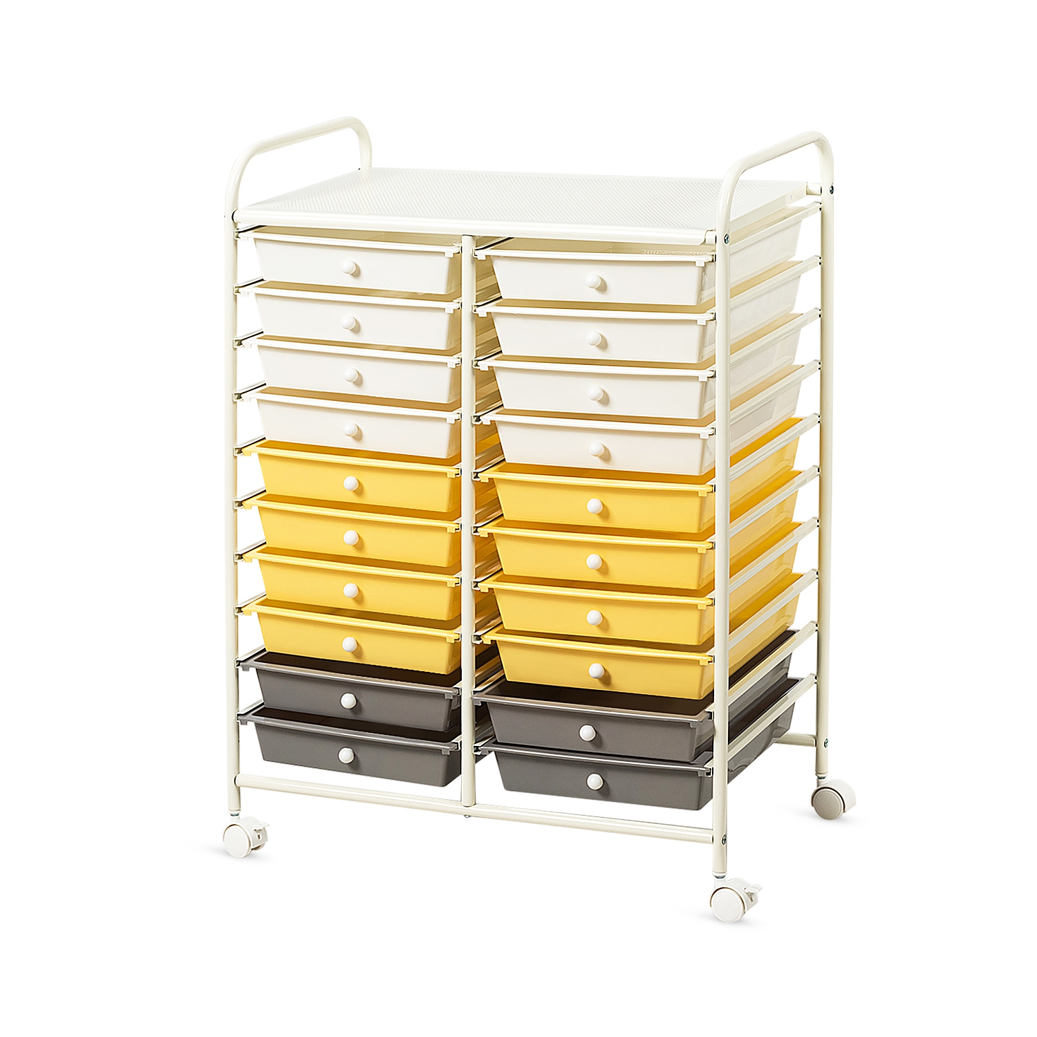 Topbuy 20-Drawer Rolling Trolley Mobile Storage Cart Tools Scrapbook Paper Organizer