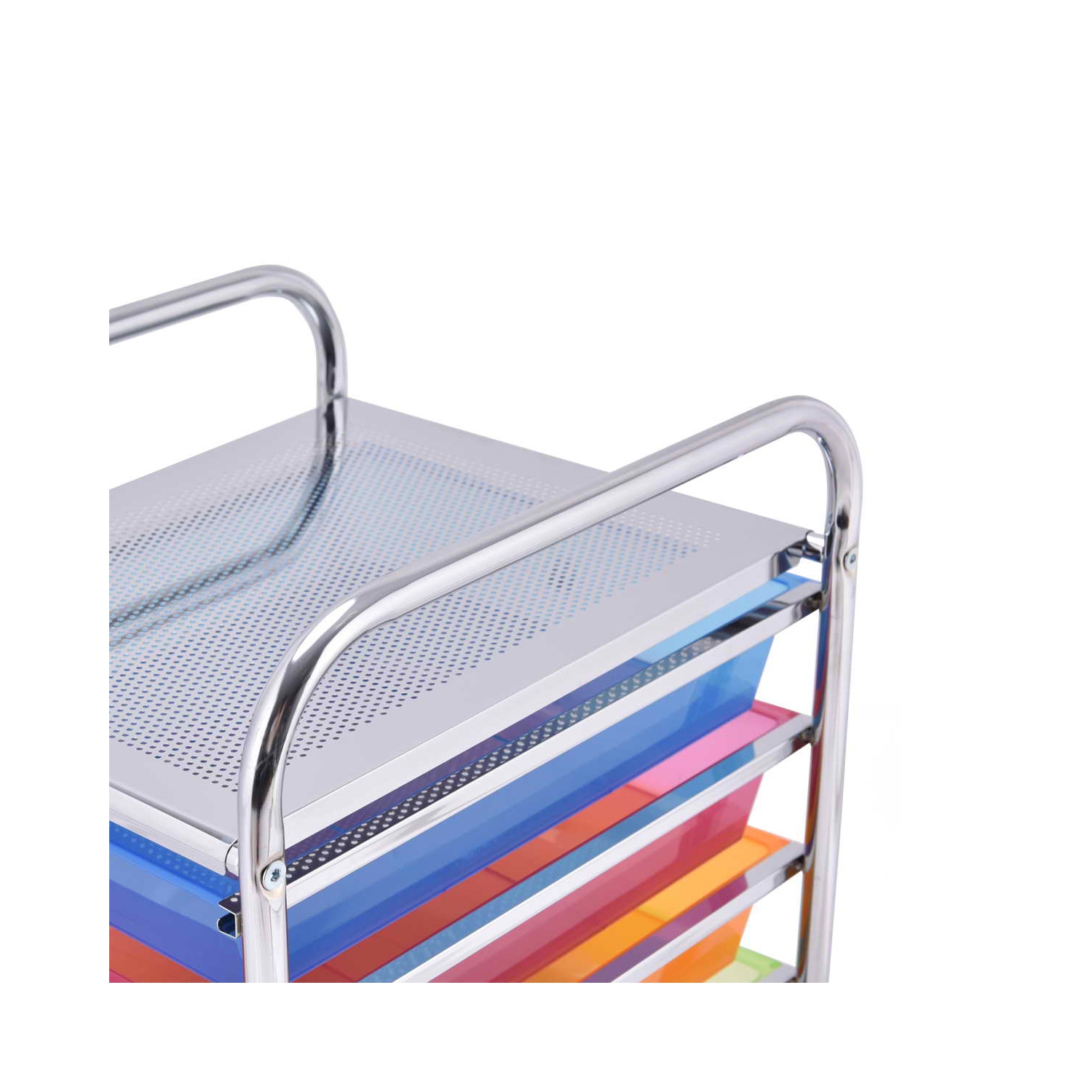 Topbuy 6 Drawer Scrapbook Paper Organizer Rolling Storage Cart for Office School Multicolor