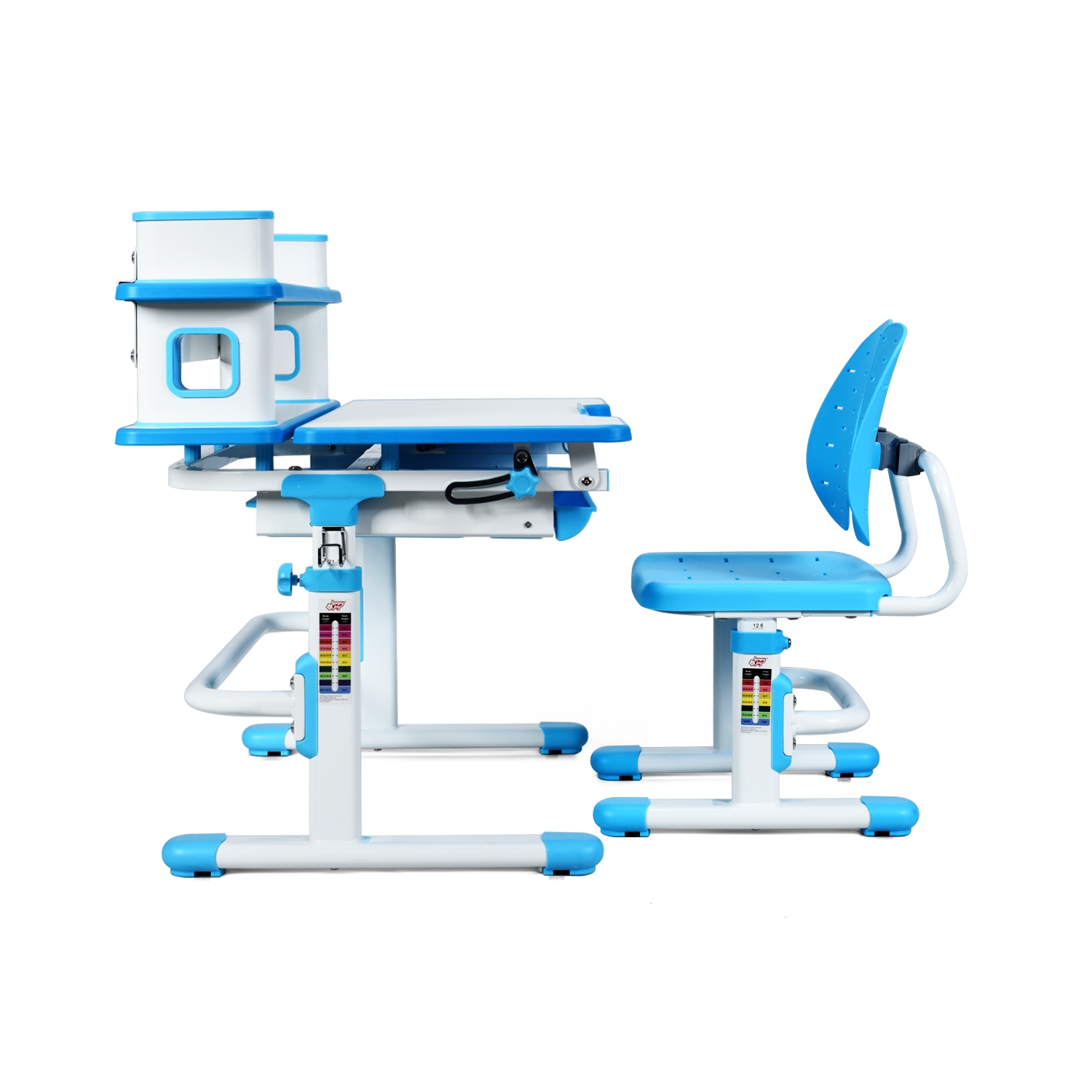 Topbuy Children's Studying Table Height Adjustable Desk Chair Set Blue