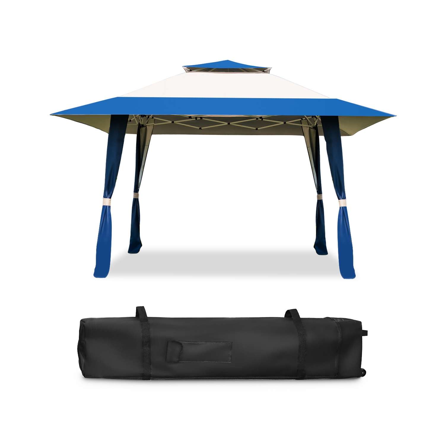 Abri de jardin repliable de 13 x 13 pi de TopBuy tente de jardin abri de plage avec pare-soleil de plage