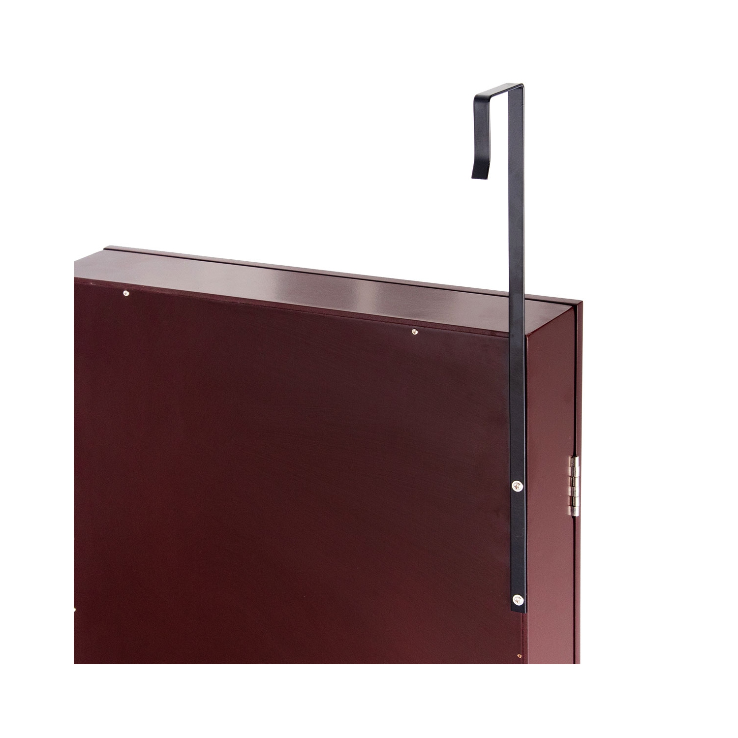 Topbuy Lockable Armoire Dressing Organizer Wall Door Mounted Mirrored Jewelry Cabinet w/ LED Lights