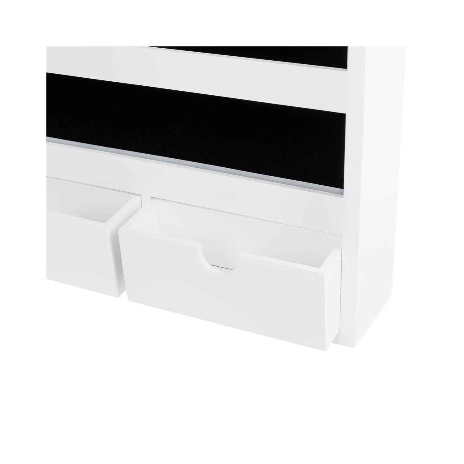 Topbuy Wall Mounted Mirrored Jewelry Organizer White Armoire Cabinet w/ LED & Lock