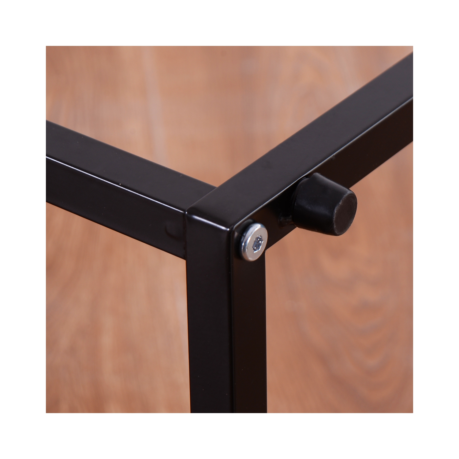 TopBuy – Plateau à café table d’extrémité, meuble pour téléviseur, tour, collation, avec dessus en verre transparent