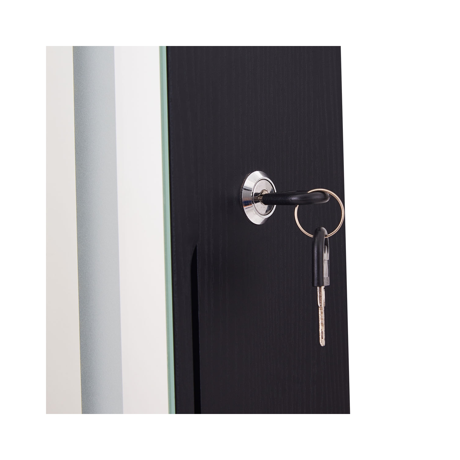 Casier de rangement à miroir pleine longueur pour armoire à bijoux verrouillable à DEL miroir de TopBuy