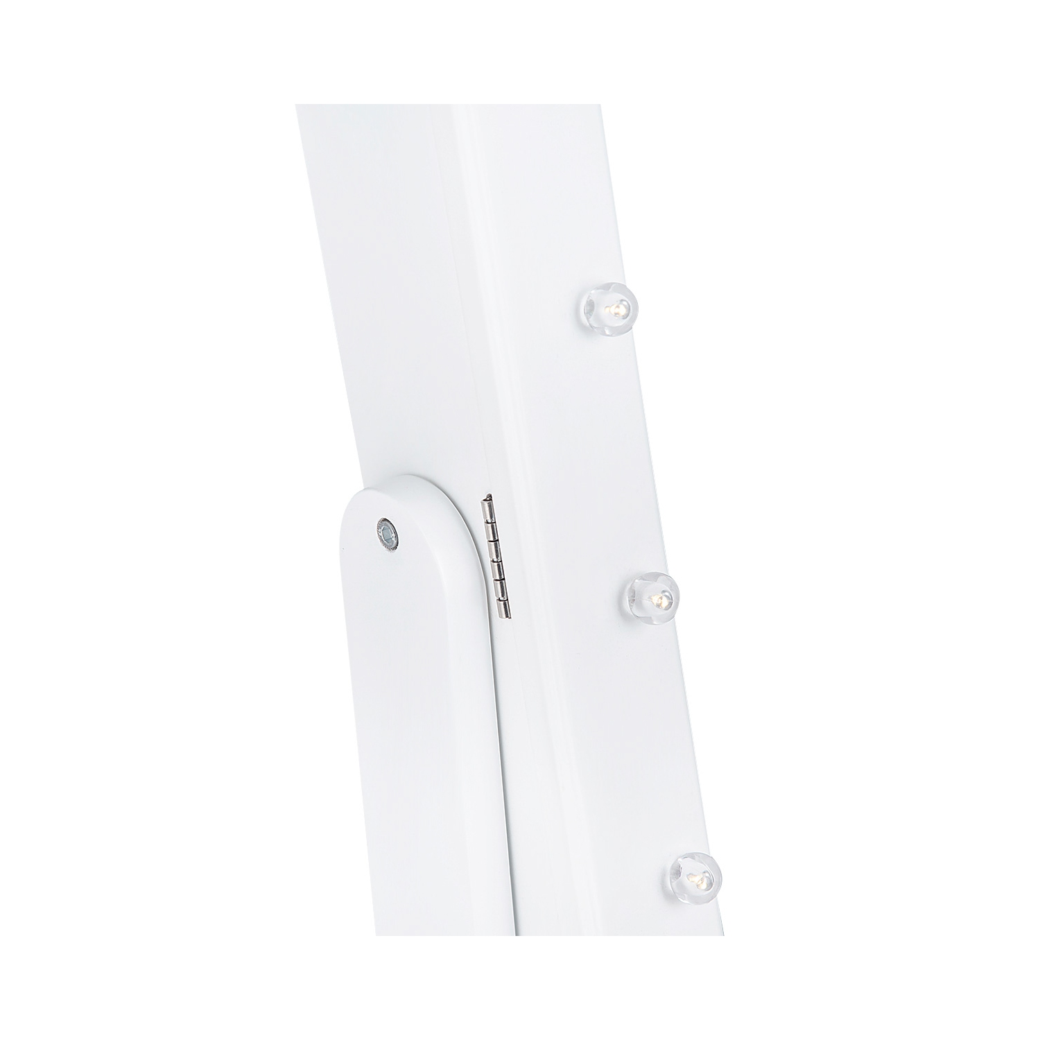 TopBuy – Armoire à bijoux avec éclairage à DEL miroir, armoire à dessus de commode autonome, blanc