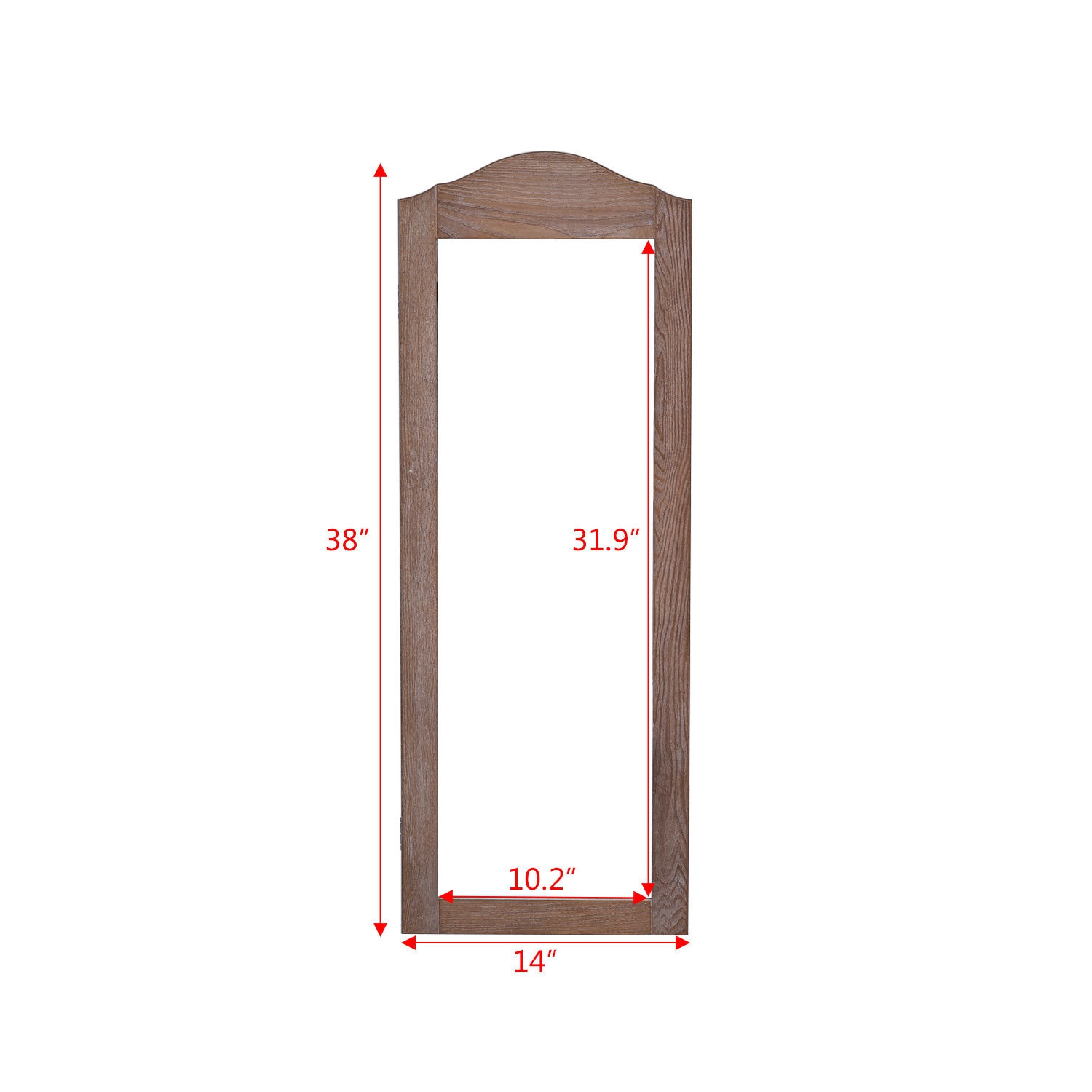 Armoire à bijoux TopBuy avec armoire miroir, rangement mural, noyer