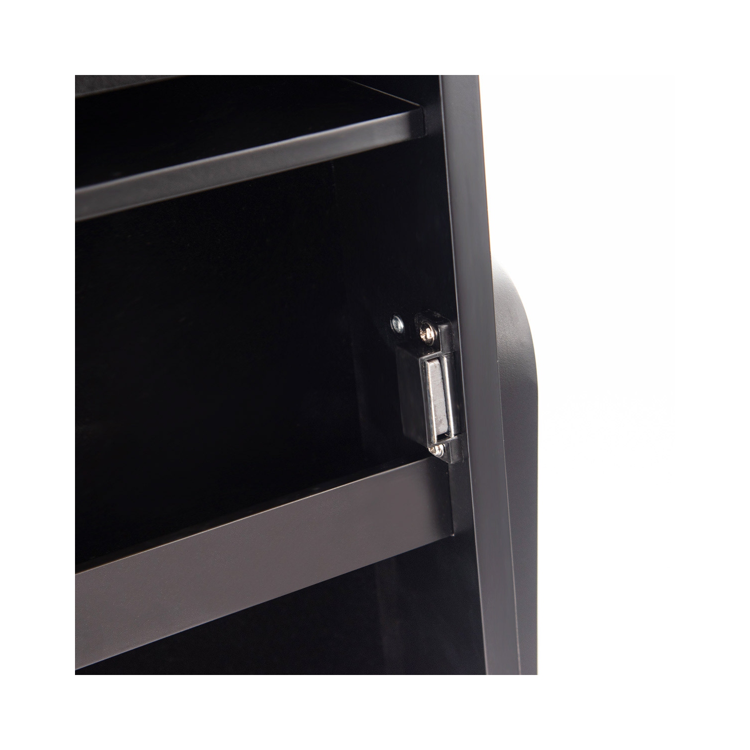 TopBuy – Armoire à bijoux avec éclairage à DEL miroir, armoire à dessus autoportant pour dessus de commode