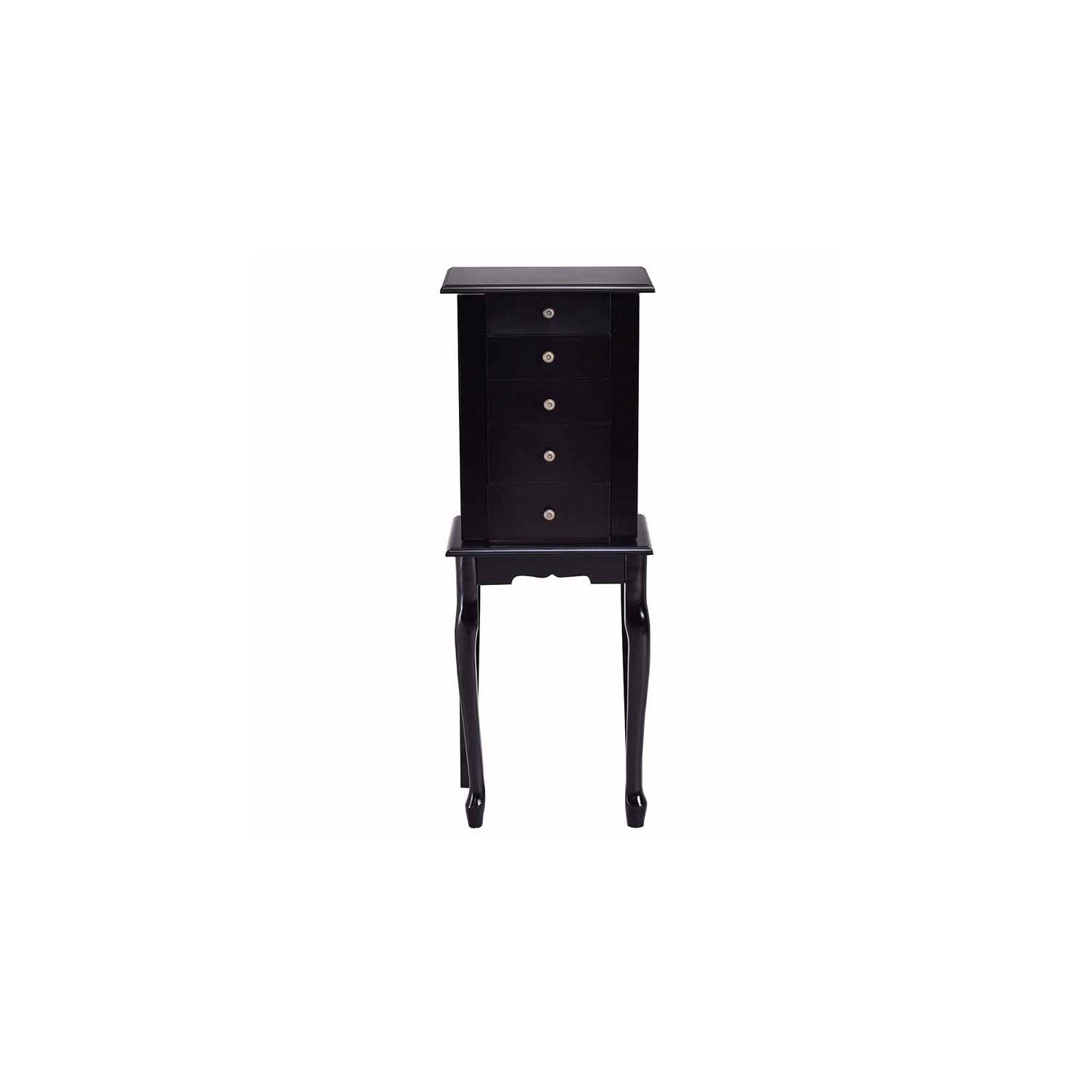 TopBuy – Armoire à bijoux avec armoire de rangement et coffre de rangement debout avec miroir