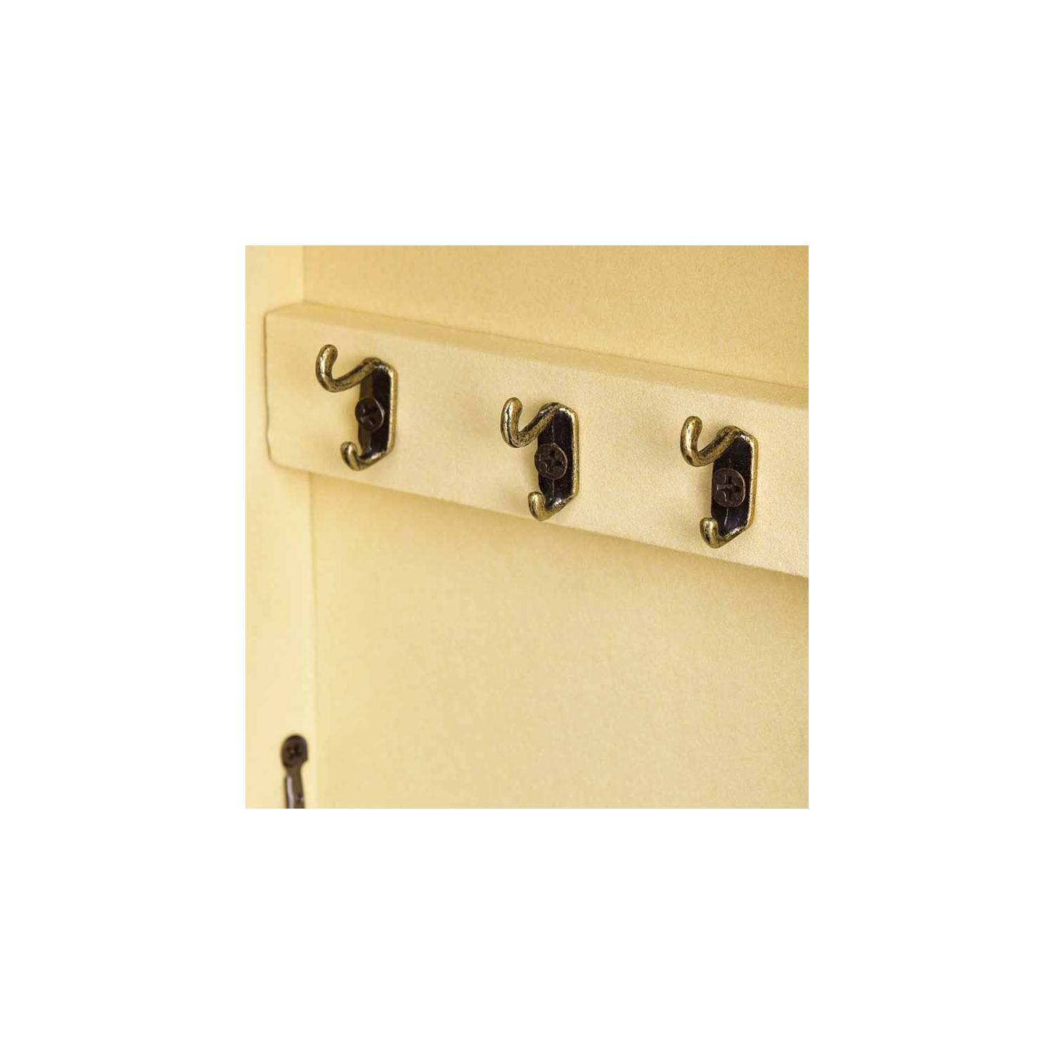 TopBuy – Armoire à bijoux avec armoire de rangement et coffre de rangement debout avec miroir