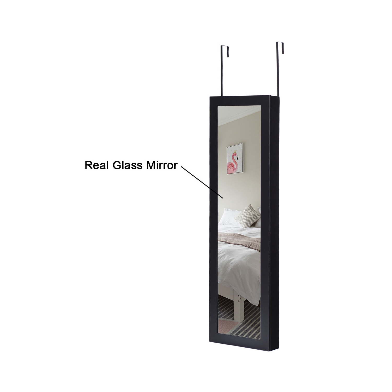 Armoire à bijoux avec porte murale miroir de TopBuy pour meuble de rangement debout pour salle de bain