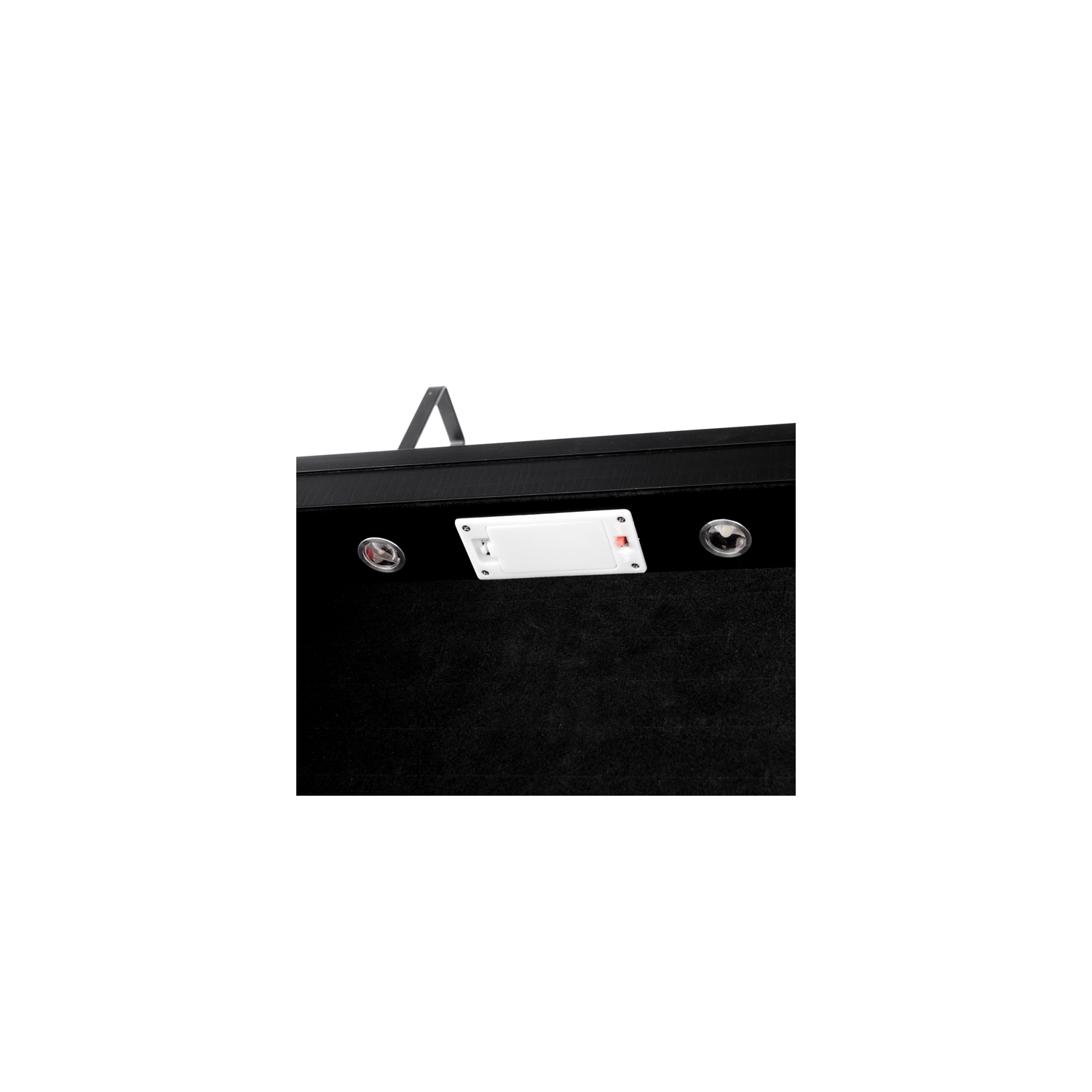 TopBuy – Armoire à bijoux avec miroir pour rangement mural verrouillable, avec éclairage, noir