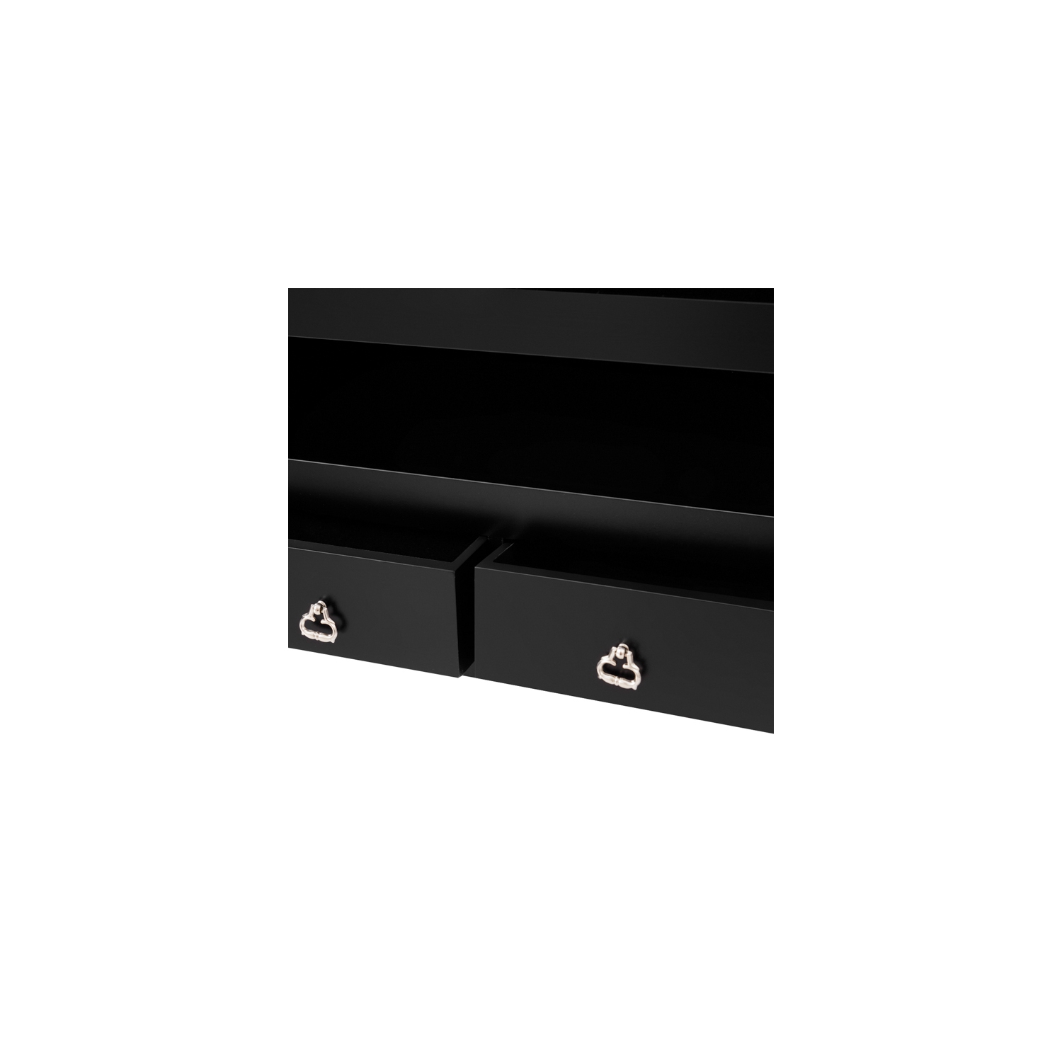 TopBuy – Armoire à bijoux avec miroir pour rangement mural verrouillable, avec éclairage, noir