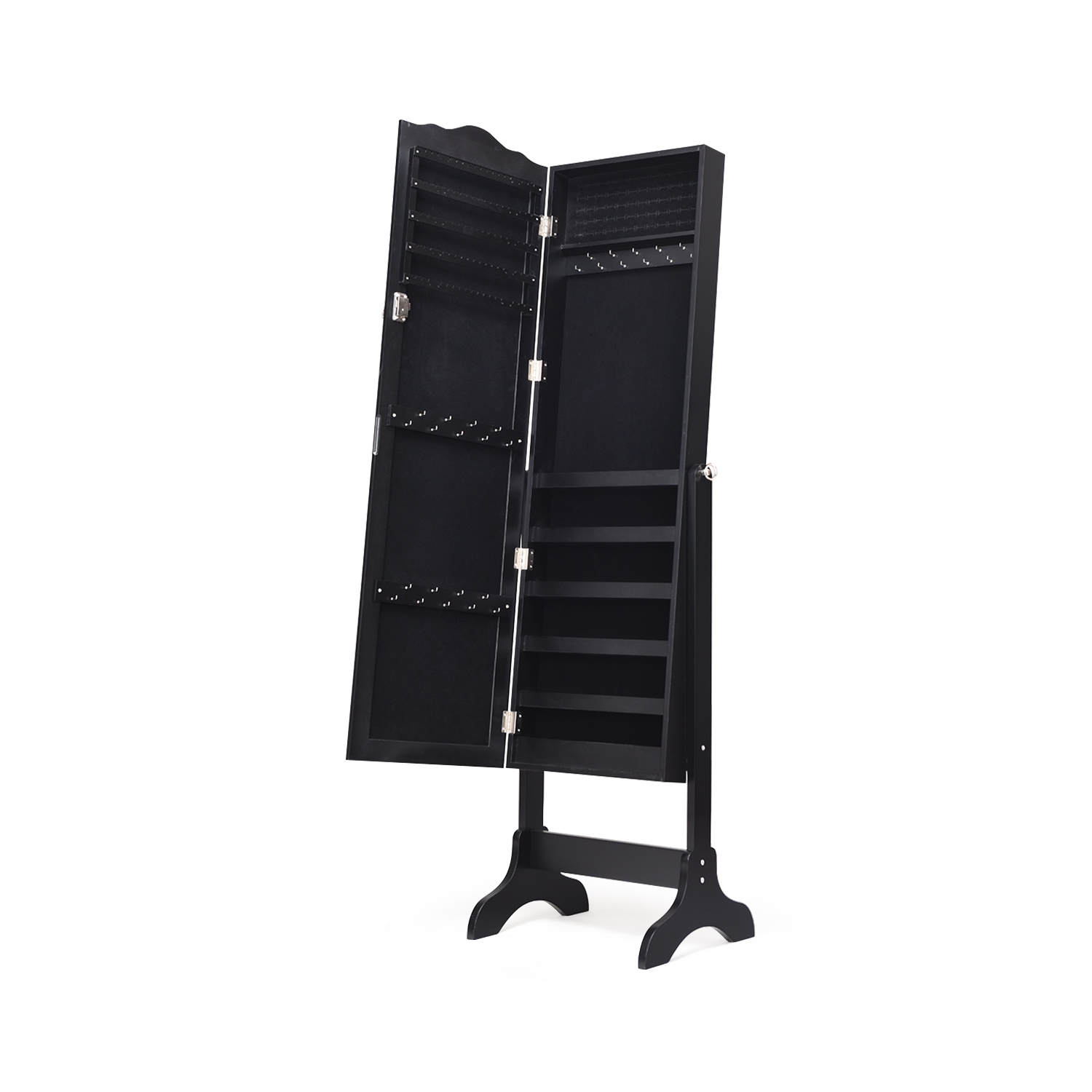 Armoire à bijoux verrouillable avec miroir de TopBuy, miroir pour dessus de commode avec boîte de rangement