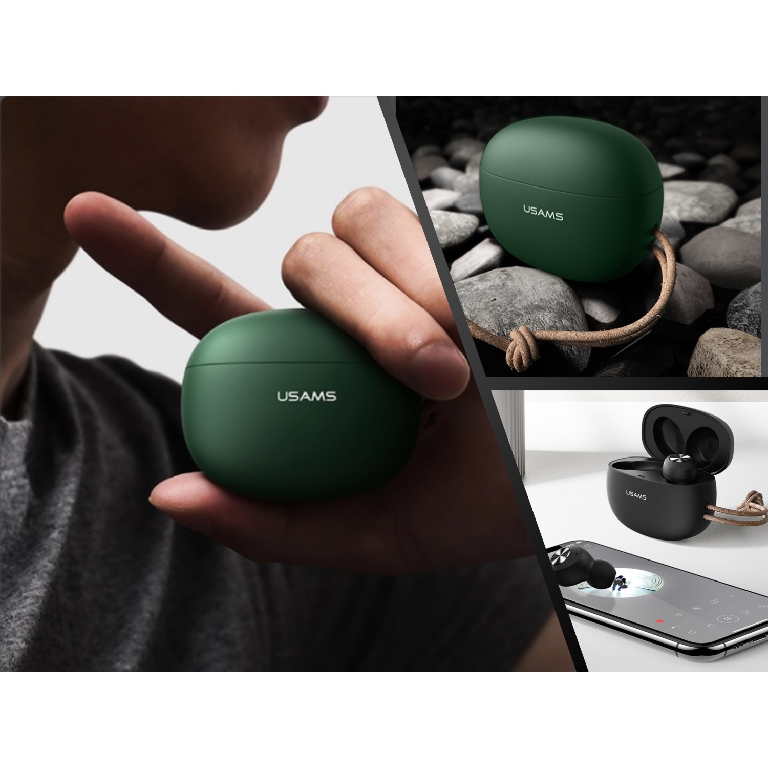 Véritables écouteurs sans fil Bluetooth 5.0 compatibles avec Android, Apple Airpod, PC. Commandes tactiles, son de basse super stéréo, durée de