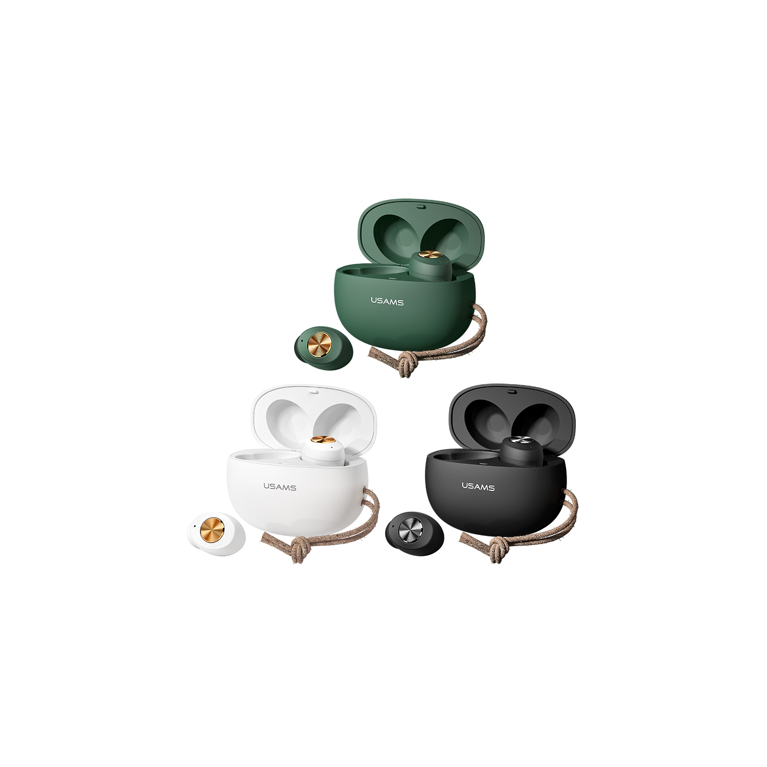 Véritables écouteurs sans fil Bluetooth 5.0 compatibles avec Android, Apple Airpod, PC. Commandes tactiles, son de basse super stéréo, durée de