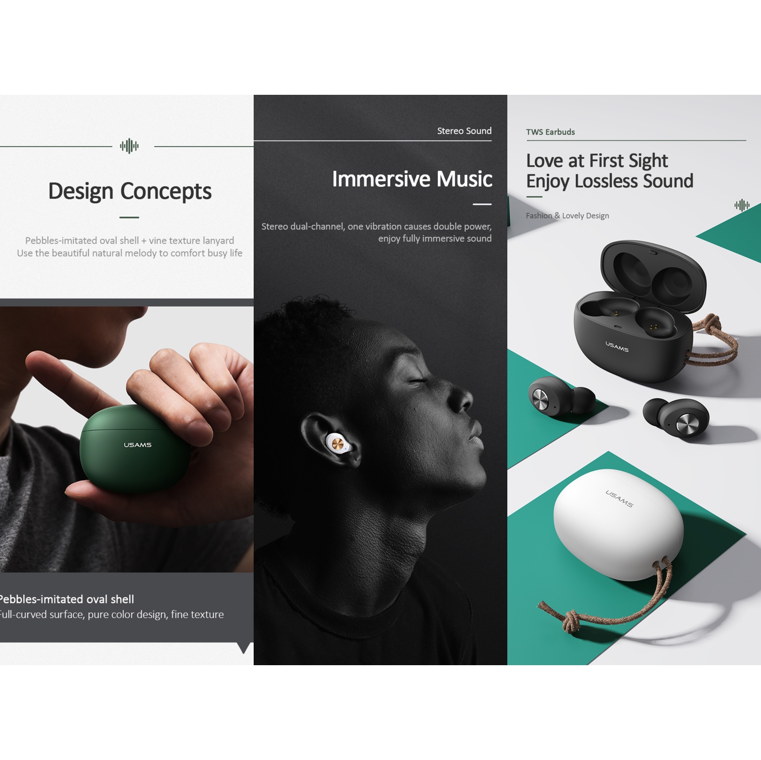 Véritables écouteurs sans fil Bluetooth 5.0 compatibles avec Android, Apple Airpod, PC. Commandes tactiles, son de basse super stéréo, durée de