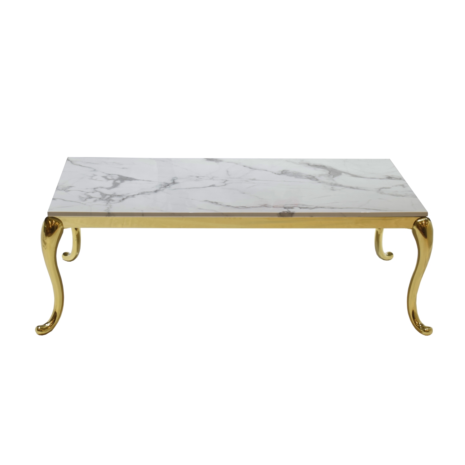 Marble Top Gold Frame Coffee Table