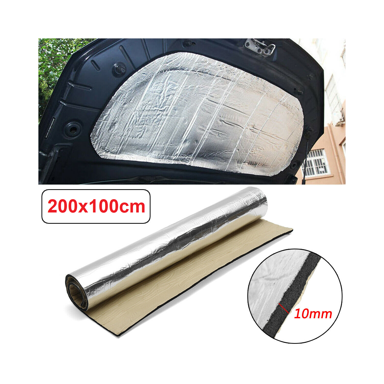 Écran thermique de 394 mil 21,51,3 m2 isolation sonore bruit isolation thermique amortissement sonore mat isolation sonore 78 x 40 po