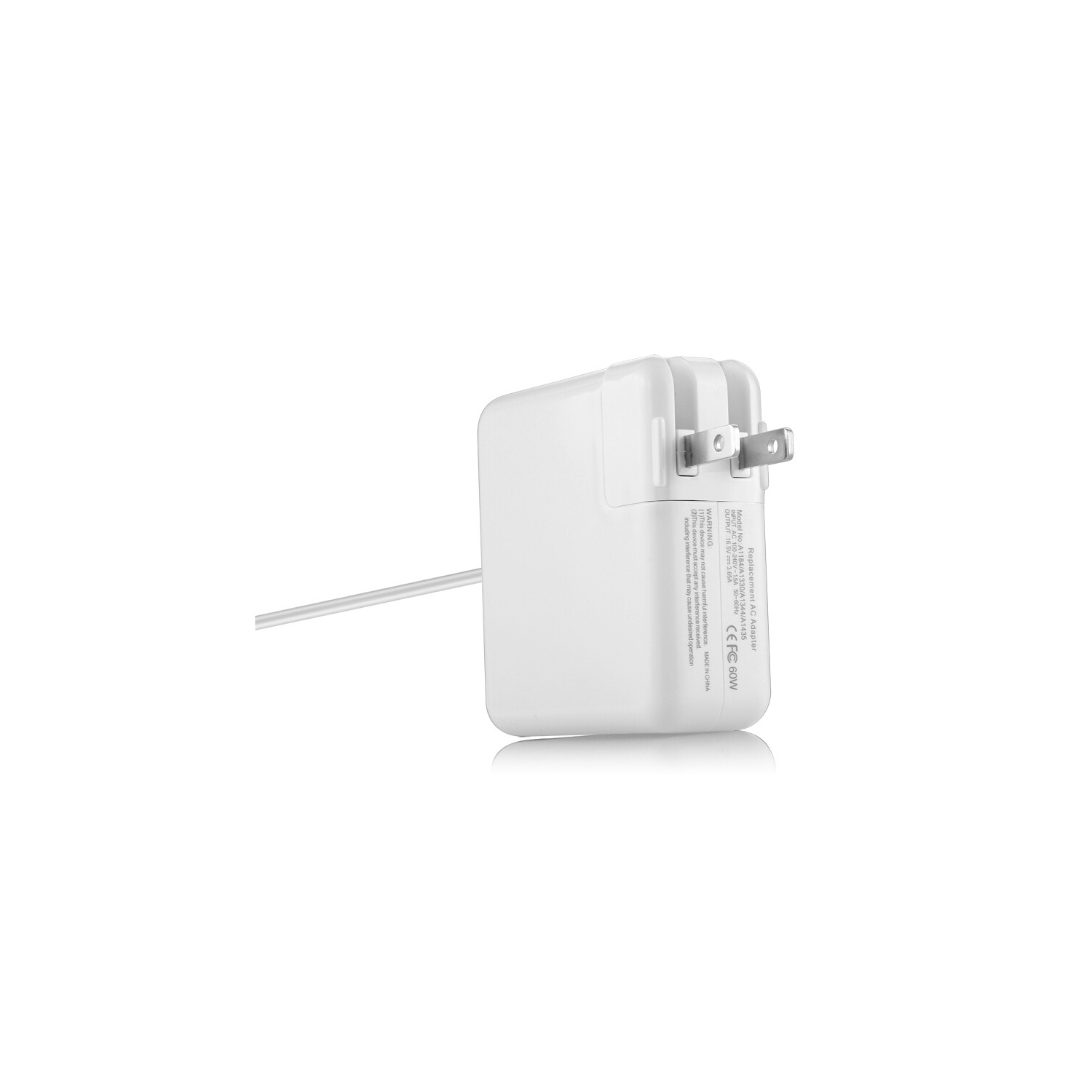 60W Power Adapter Compatible with Apple MagSafe 2 T-Tip, Replacement Charger for MacBook Pro Retina MF843, MF839, A1425, A1502 Power Supply LED