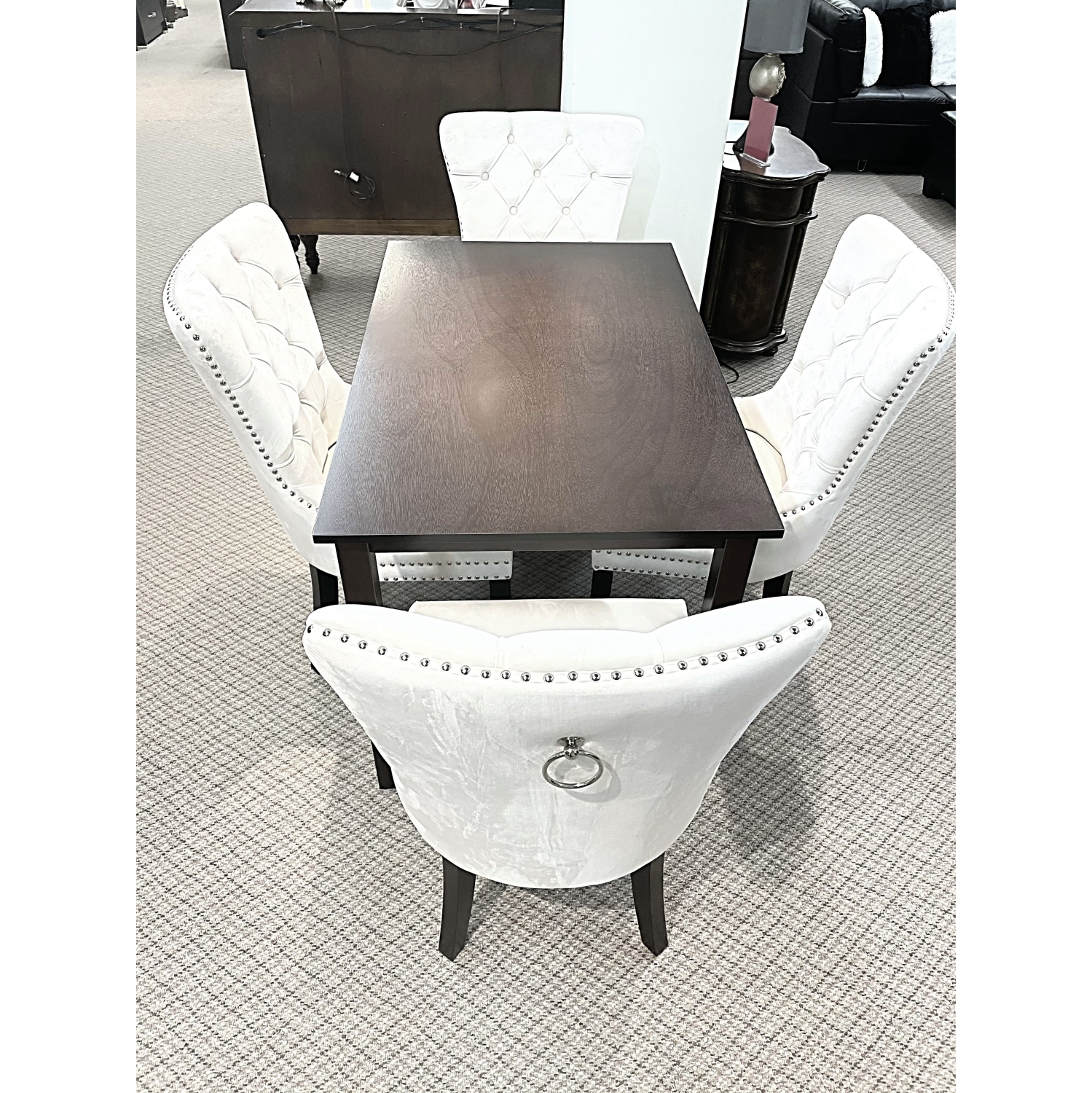 Madrid Ivory 5Pc Solid Wood Dining Set