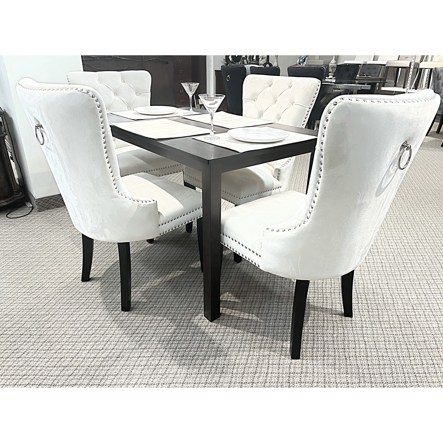 Madrid Ivory 5Pc Solid Wood Dining Set