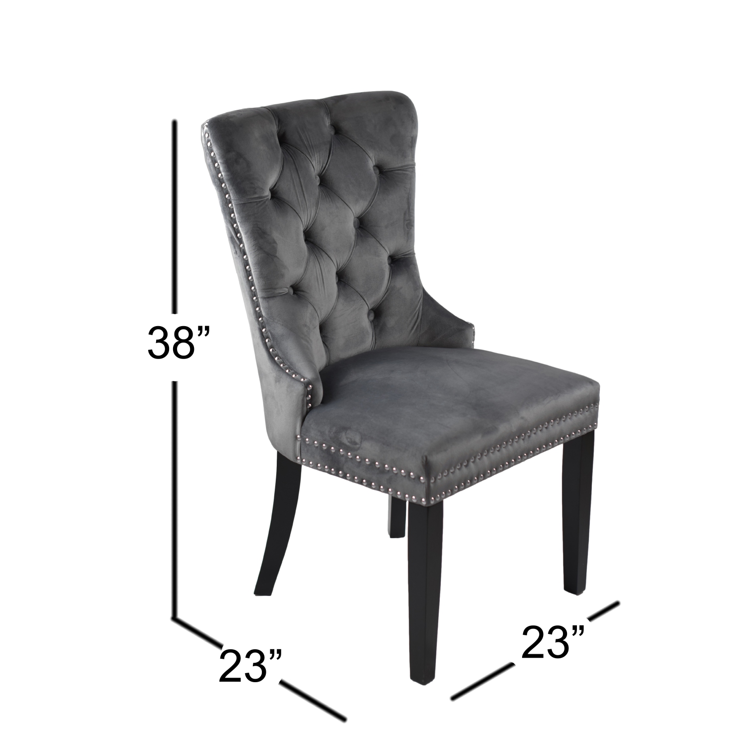 Madrid Dark Grey 5Pc Solid Wood Dining Set