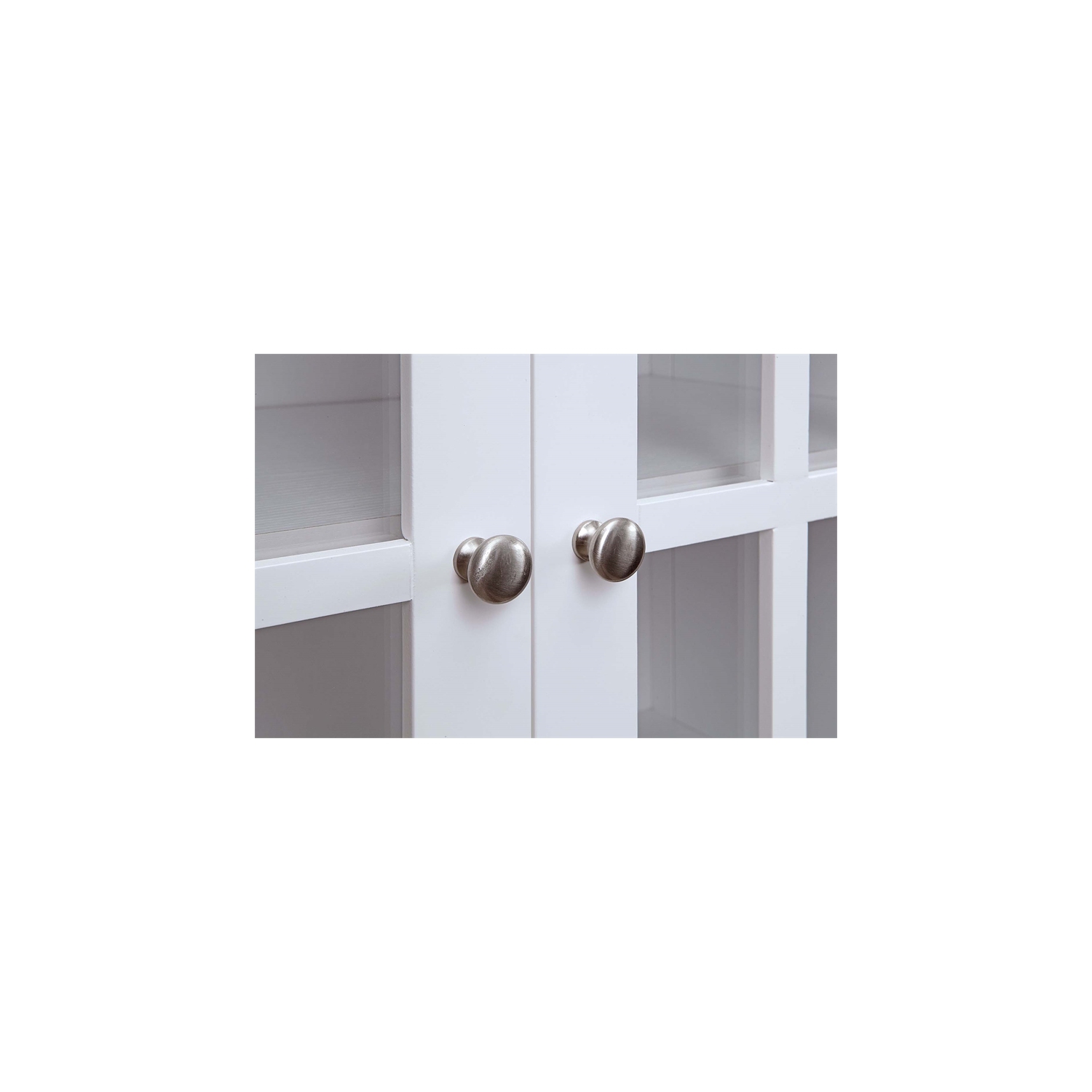 Big Sur Deluxe 48-inch TV Stand with Storage Cabinets and Shelf in White Wood