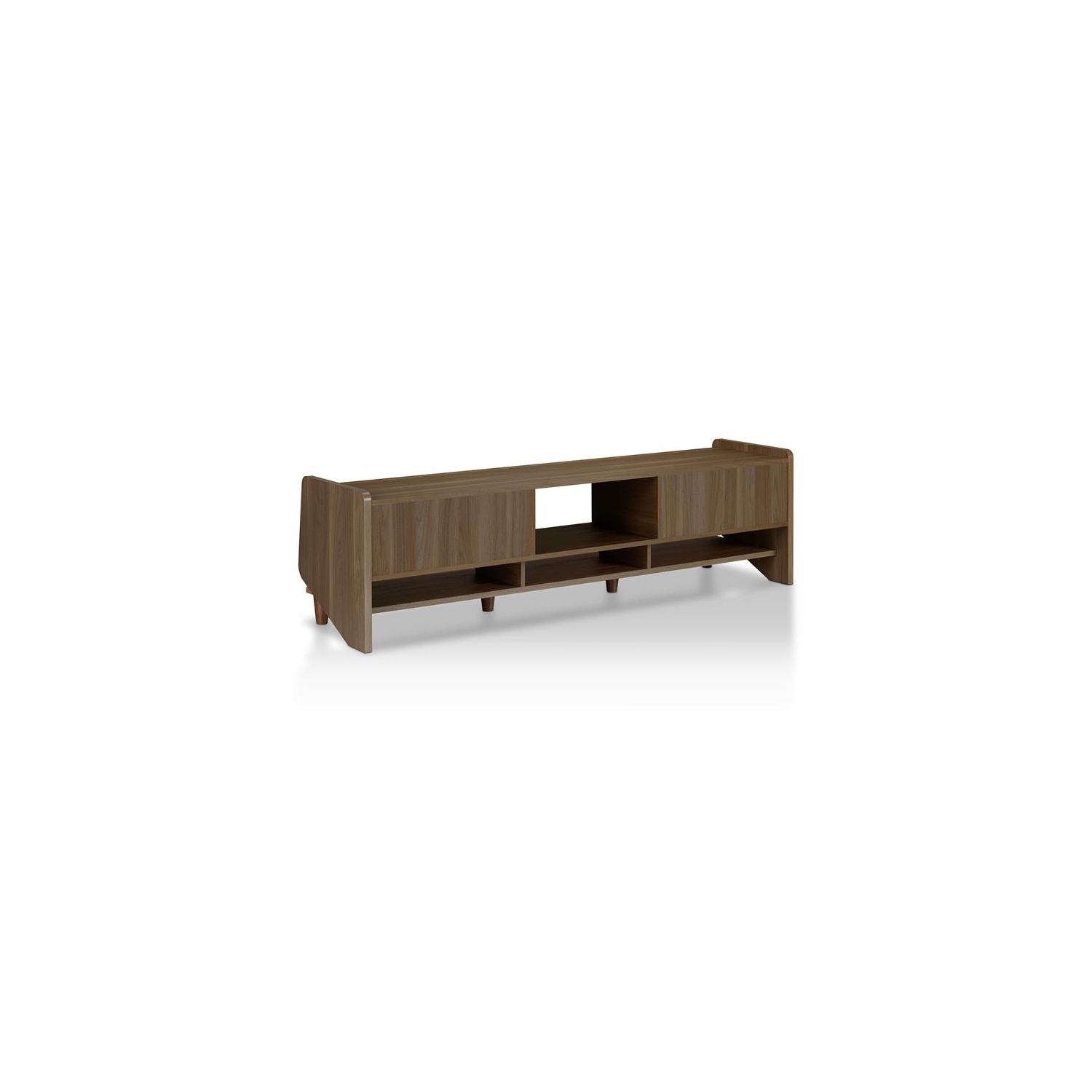 Furniture of America Waggoner Mid-Century Modern Wood 70-Inch TV Stand in Walnut