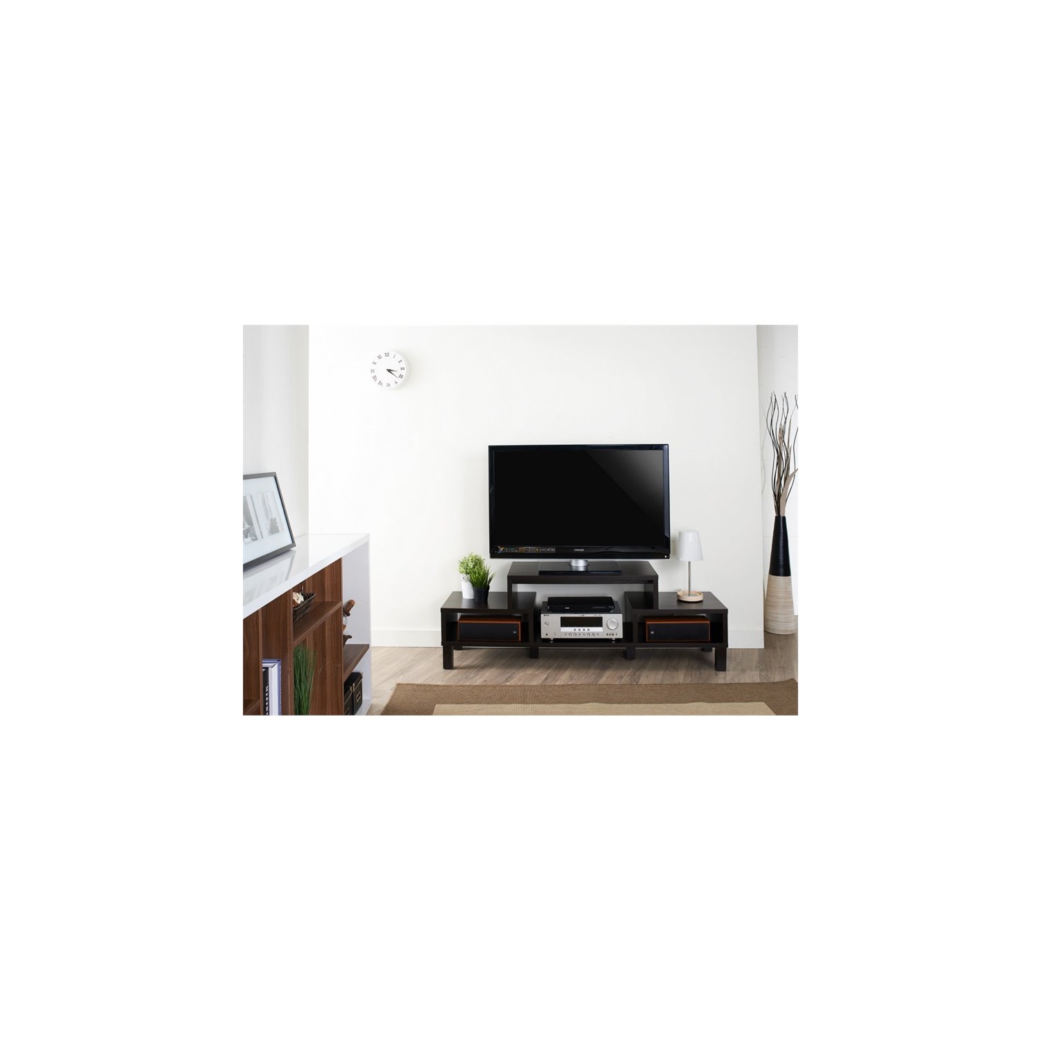 Bowery Hill Modern Wood TV Stand for TVs up to 60'' in Black