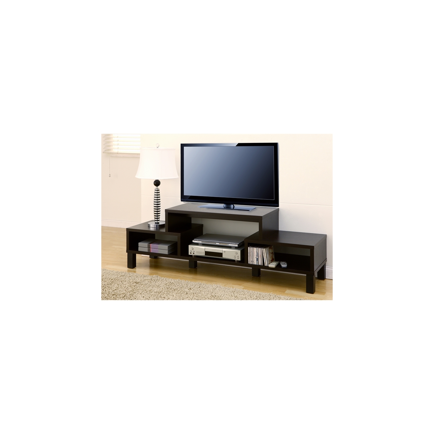 Bowery Hill Modern Wood TV Stand for TVs up to 60'' in Black