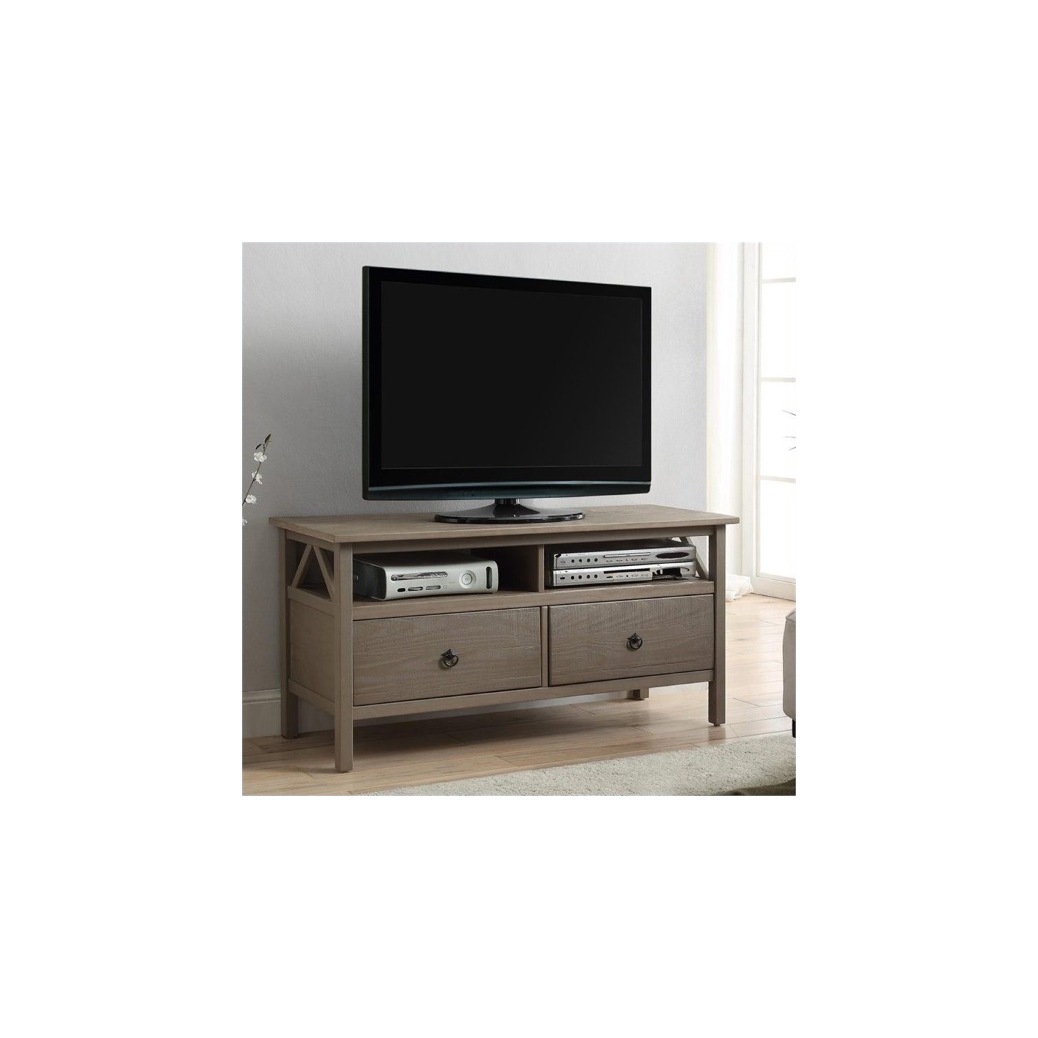 Atlin Designs 44" TV Stand in Rustic Gray