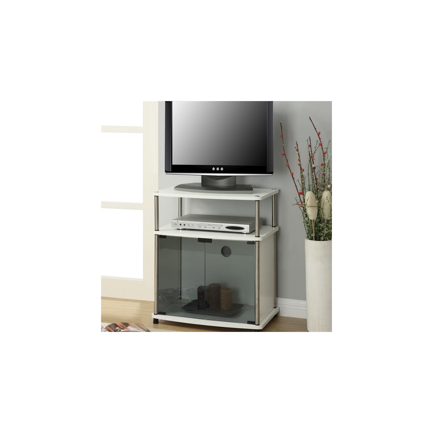 Pemberly Row 25" TV Stand in White
