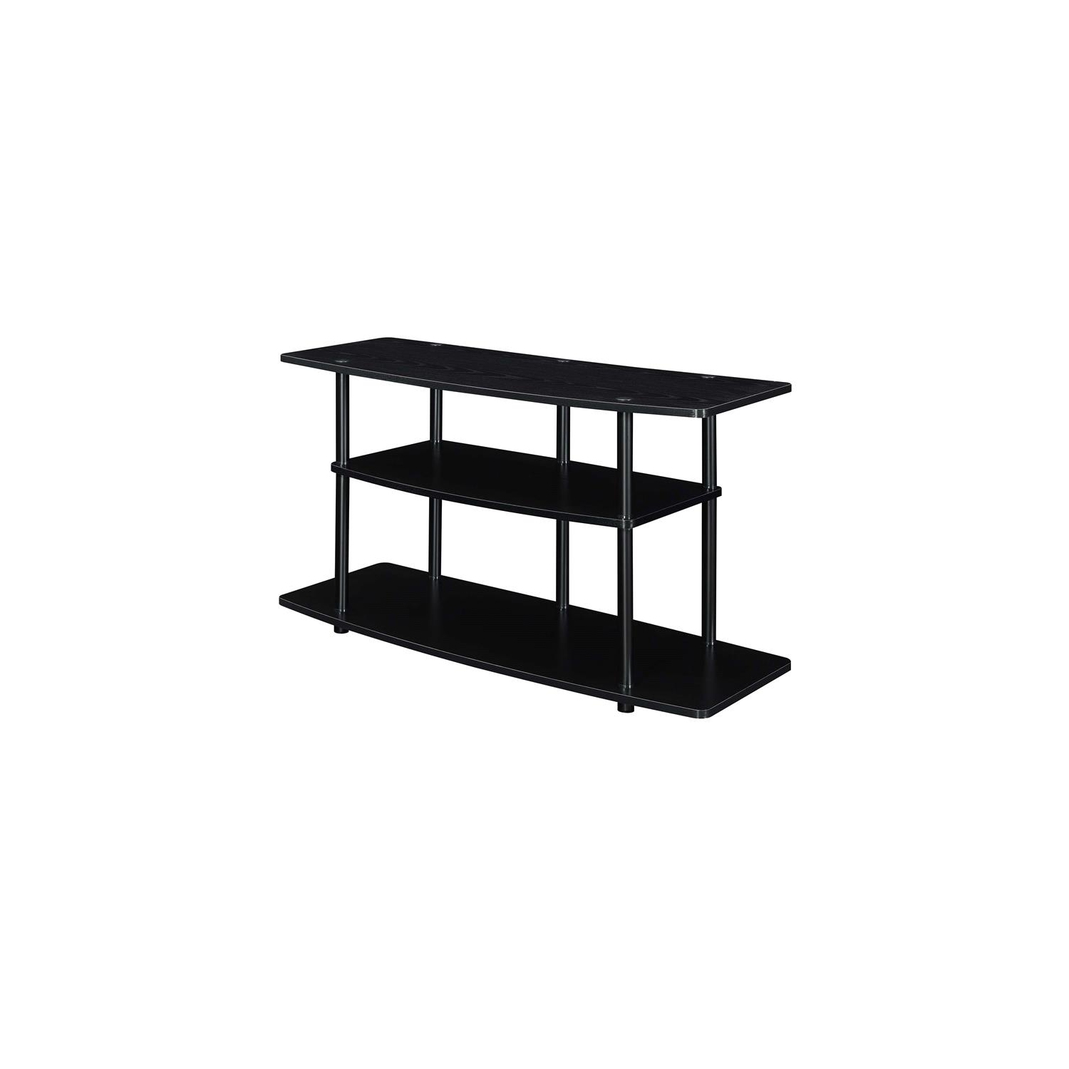 Pratique concepts – Meuble pour téléviseur Designs2Go à trois niveaux, fini bois noir