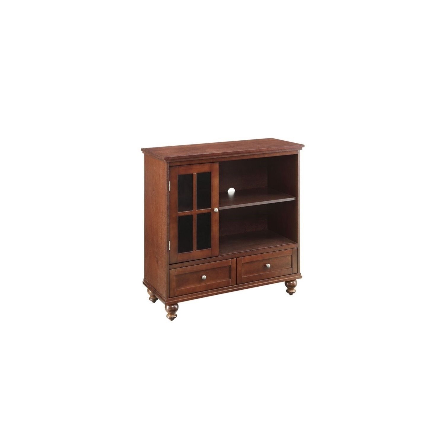 Pemberly Row Highboy TV Stand in Espresso