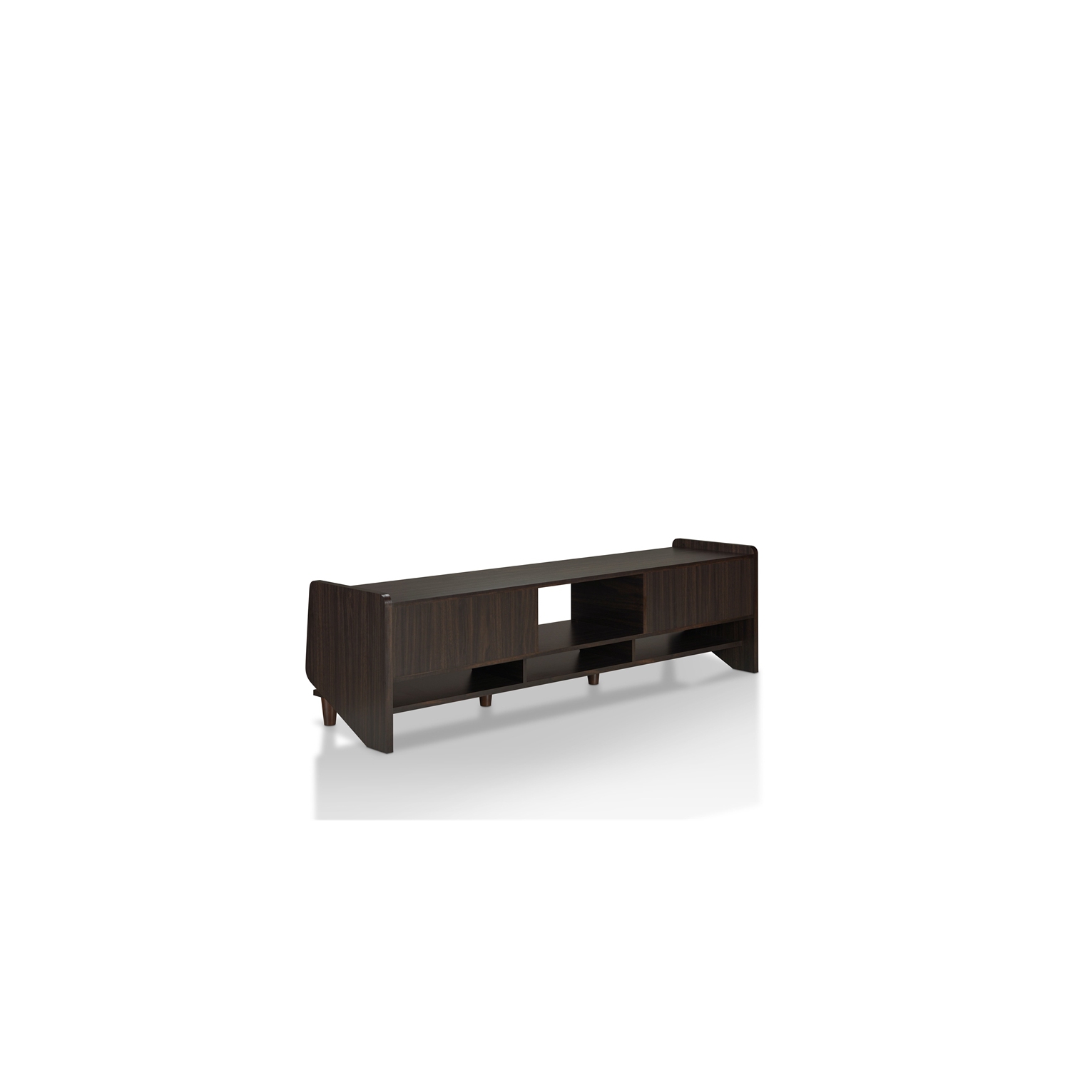Furniture of America Waggoner Wood 70-Inch TV Stand in Brown Wenge