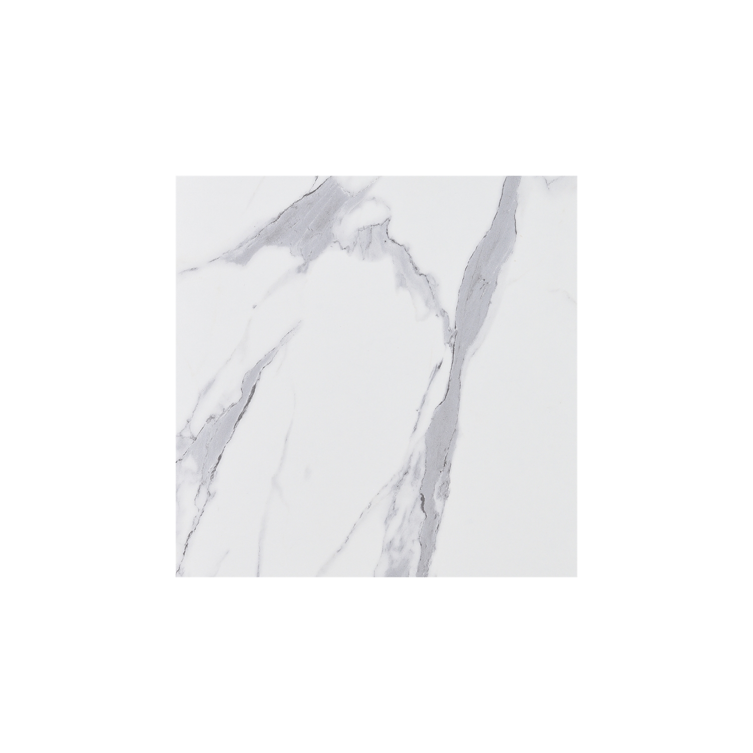 Northfield TV Stand Console with Shelves in White Faux Marble Wood Finish