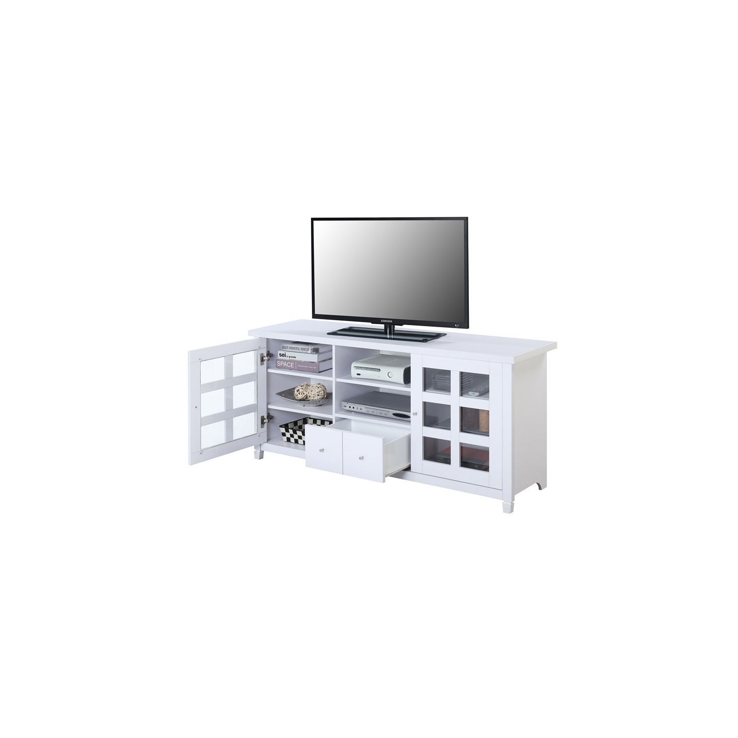 Pemberly Row 60" TV Stand in White
