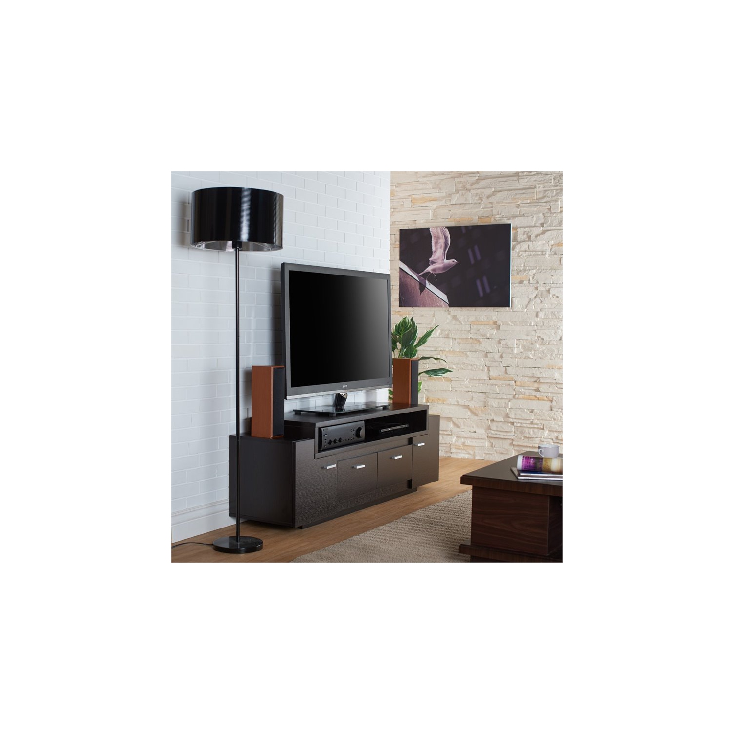 Bowery Hill 60" TV Stand in Cappuccino