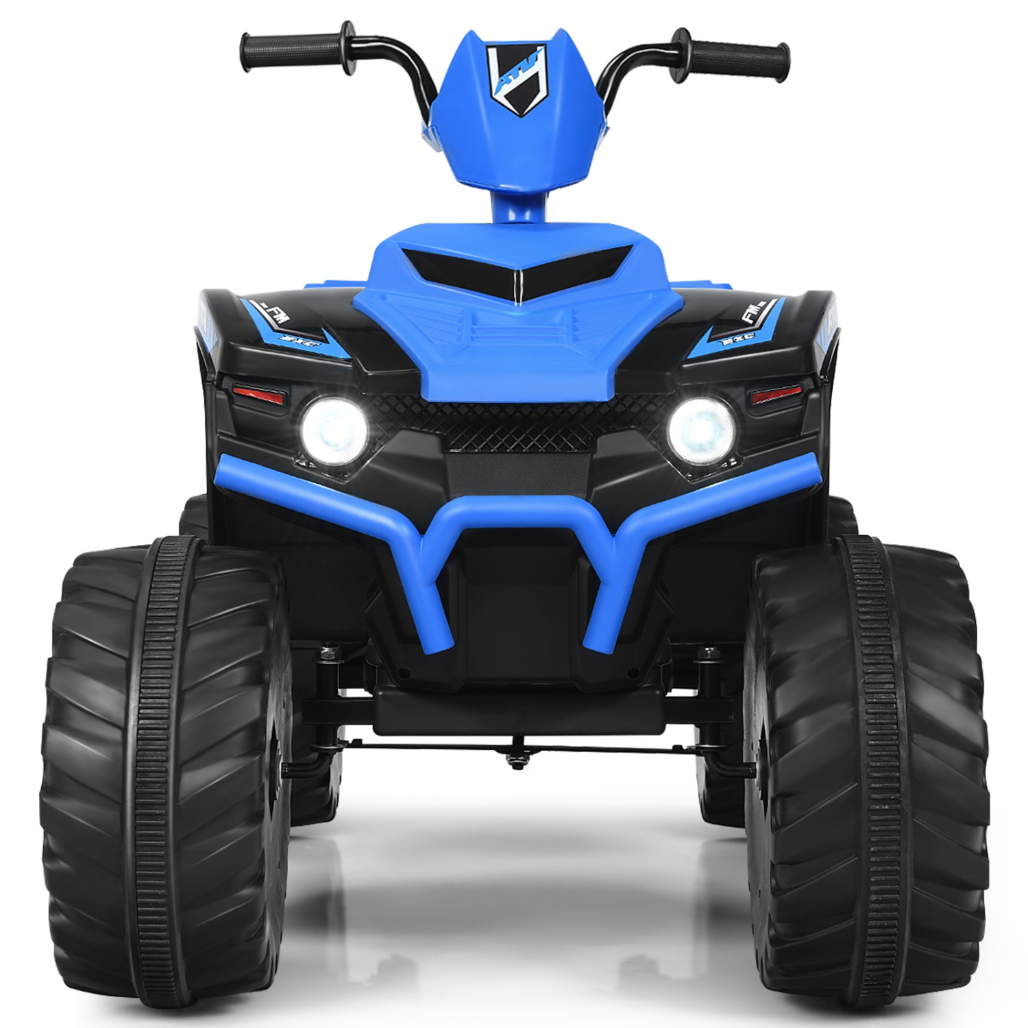 Topbuy 12V Electric Kids Quad ATV Ride on Car with LED Lights& Bluetooth Navy