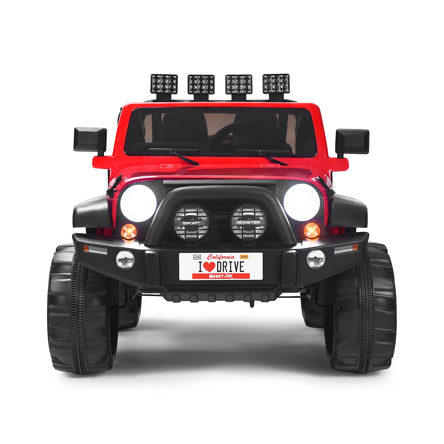 Topbuy 12V Electric Kids Ride On Truck Toys 2 Seater Jeep Car With Remote Control